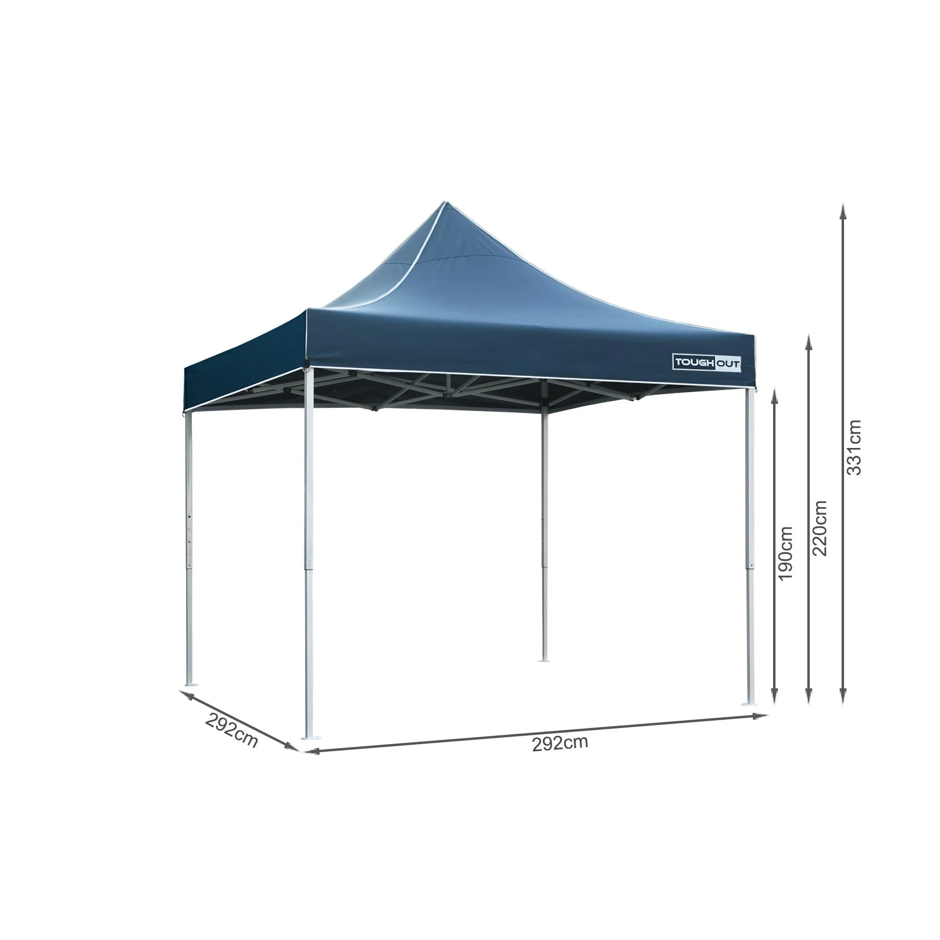 Toughout Thunderstorm Gazebo 3 x 3m - Navy - Image 14