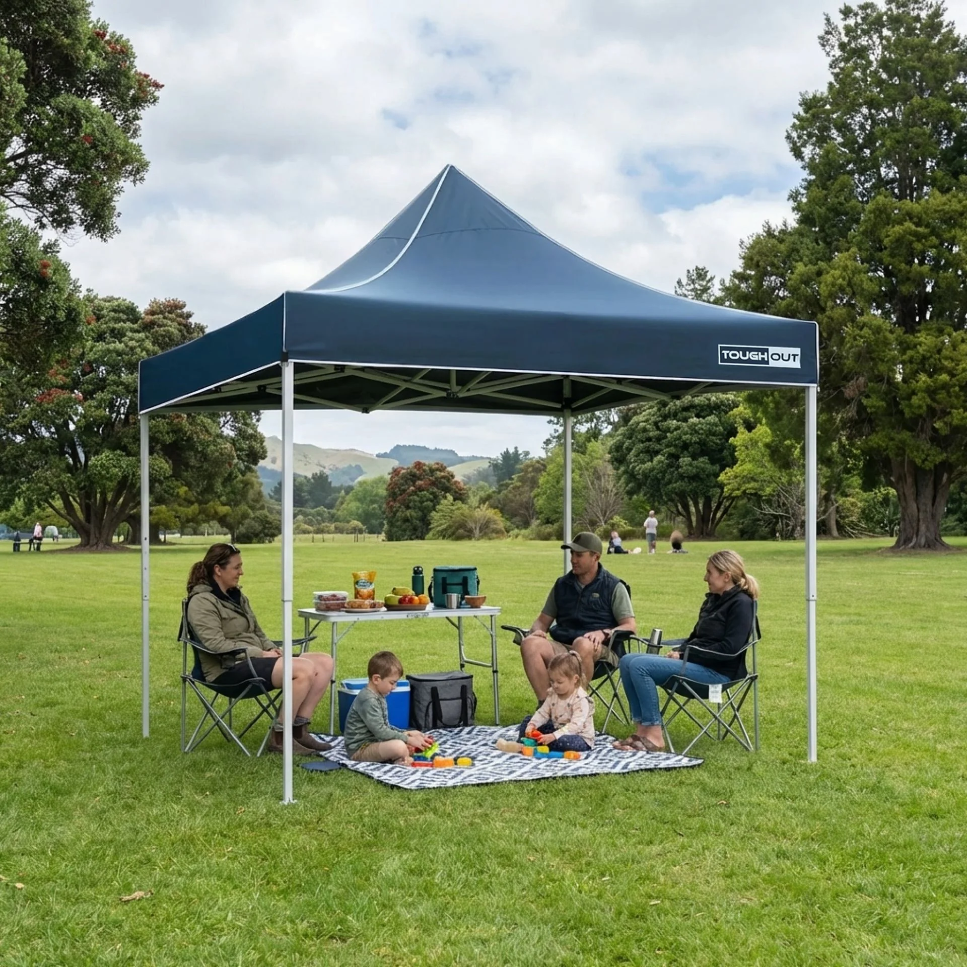 Toughout Thunderstorm Gazebo 3 x 3m - Navy - Image 3