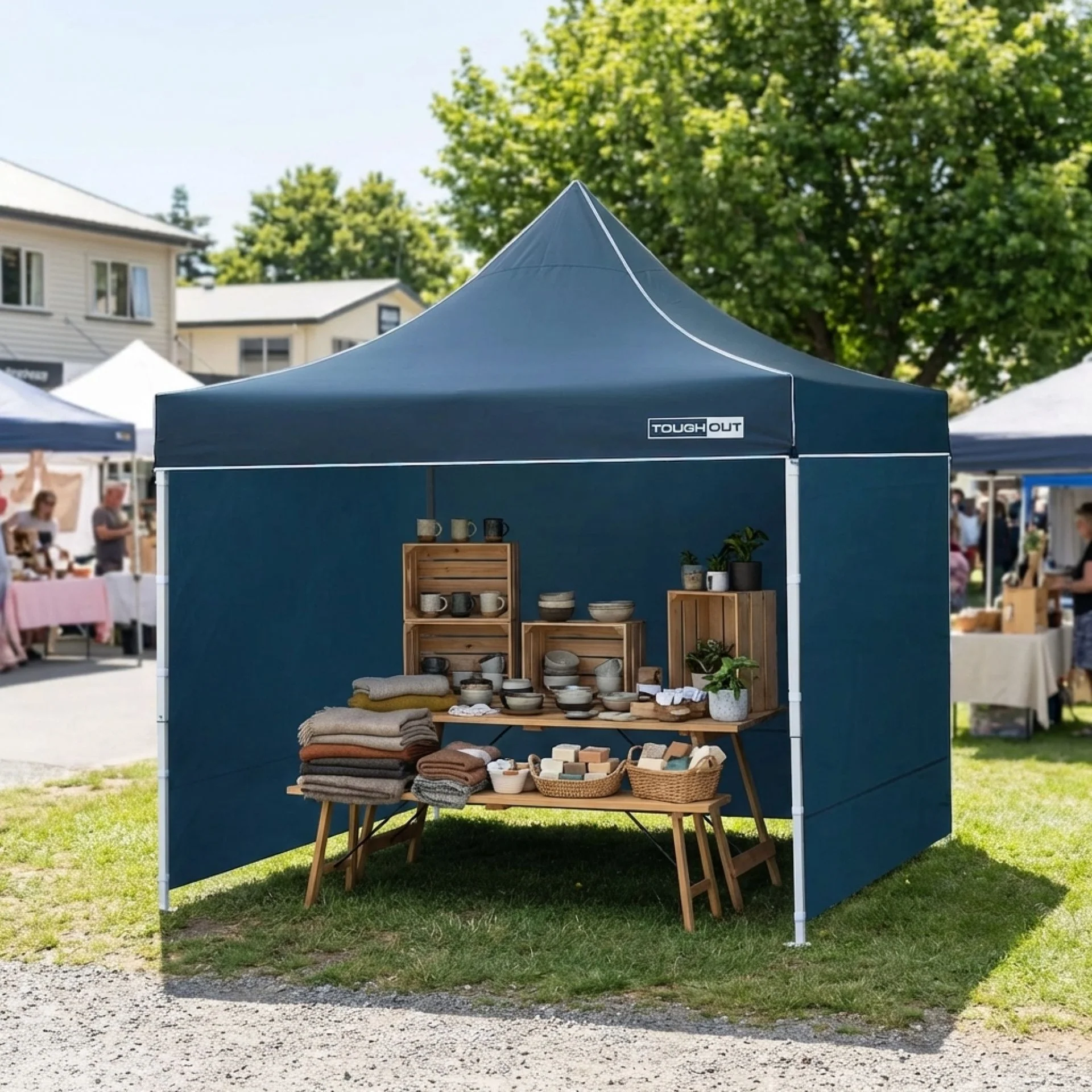 Toughout Thunderstorm Gazebo 3 x 3m - Navy - Image 6