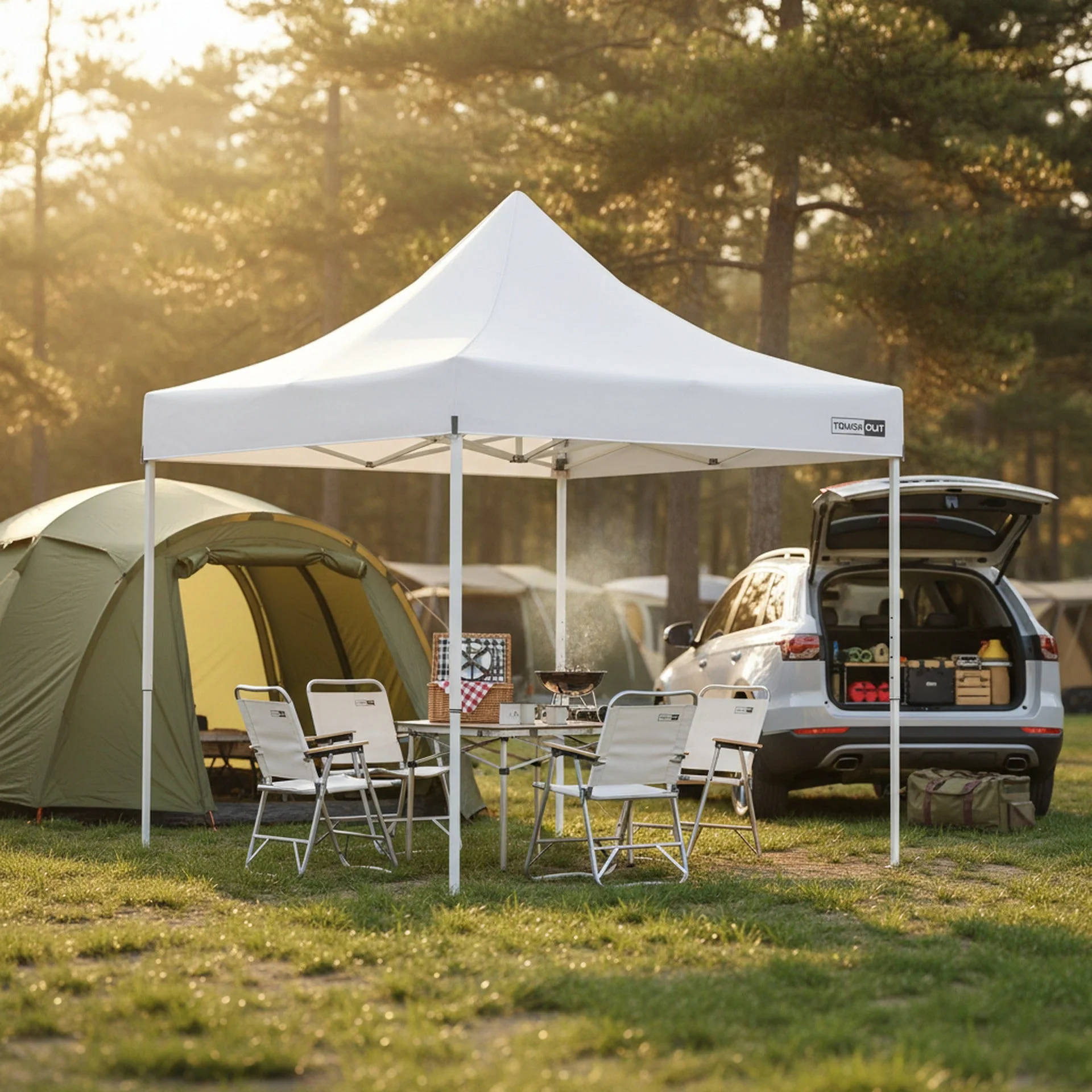 Toughout Thunderstorm Gazebo 3 x 3m - White - Image 3