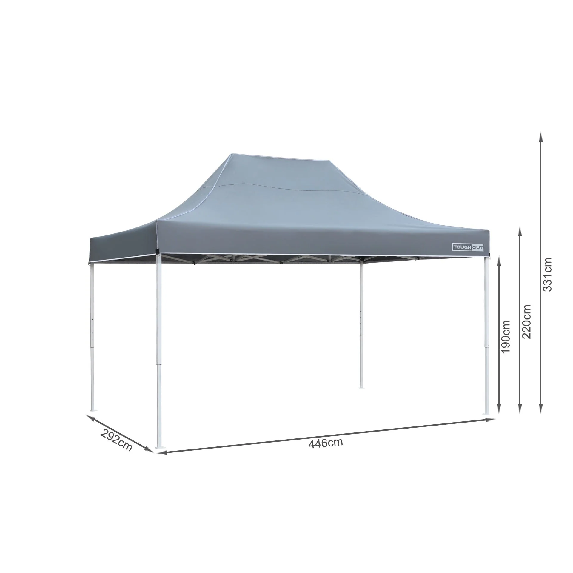 Toughout Thunderstorm Gazebo 3 x 4.5m - Grey - Image 11