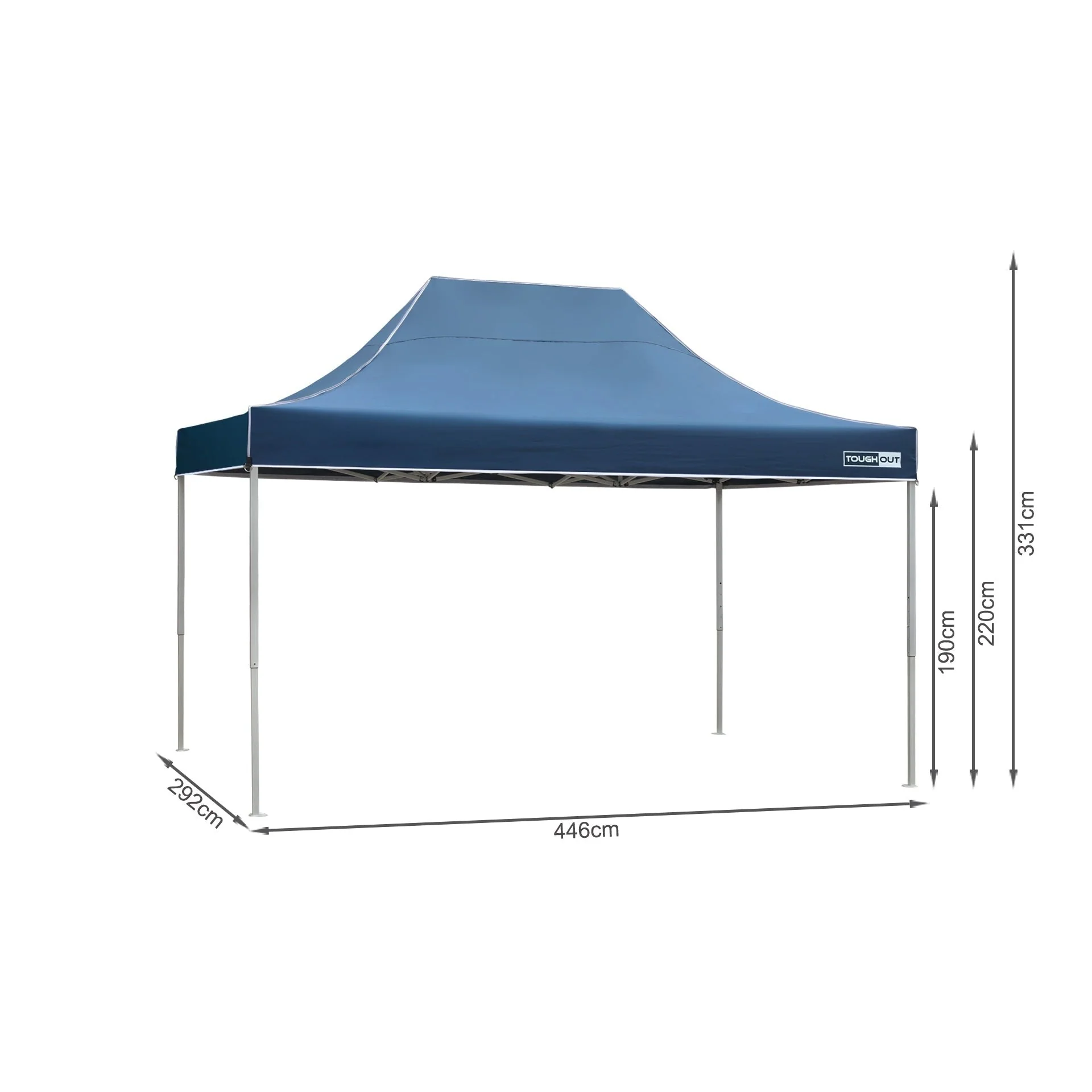 Toughout Thunderstorm Gazebo 3 x 4.5m - Navy - Image 14