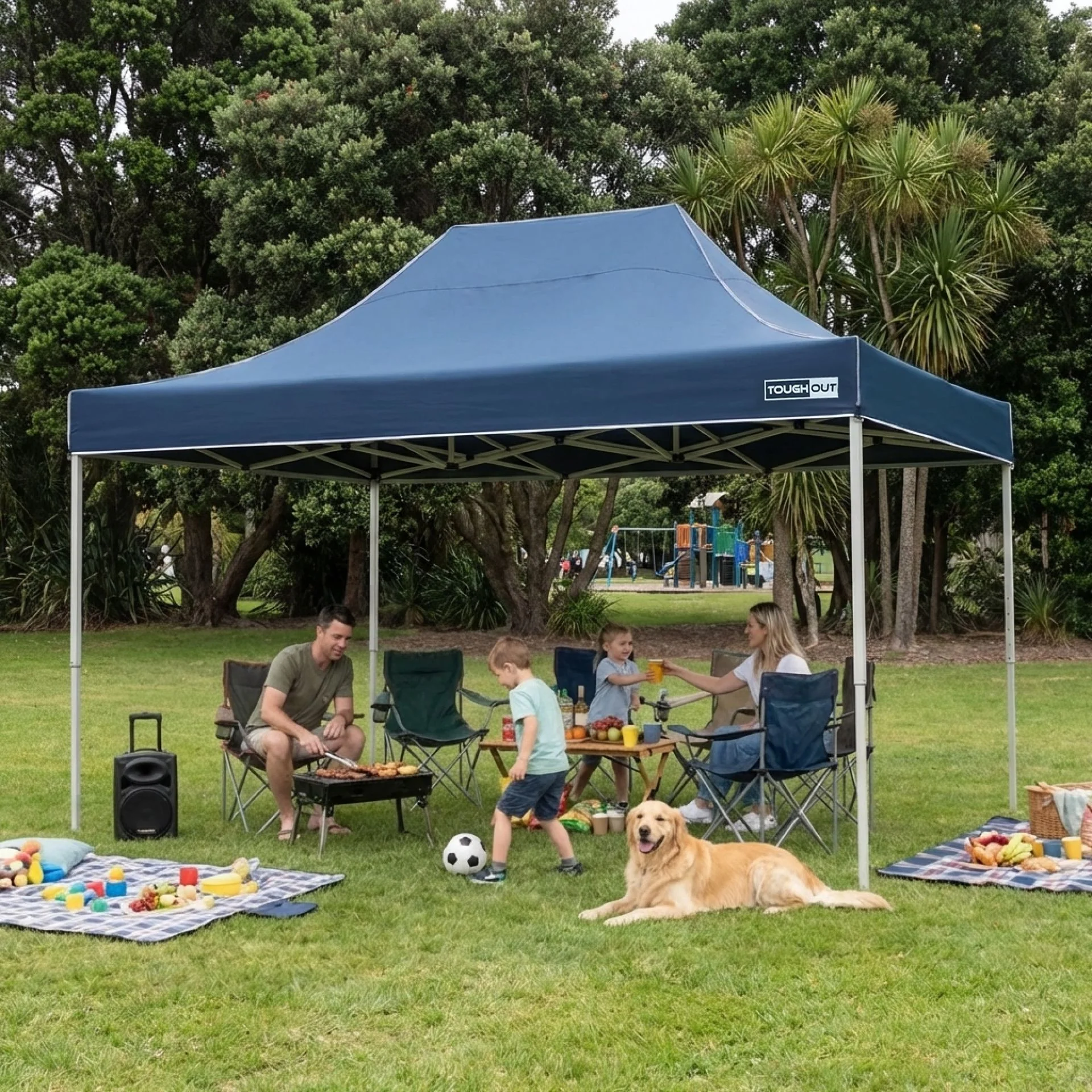 Toughout Thunderstorm Gazebo 3 x 4.5m - Navy - Image 4
