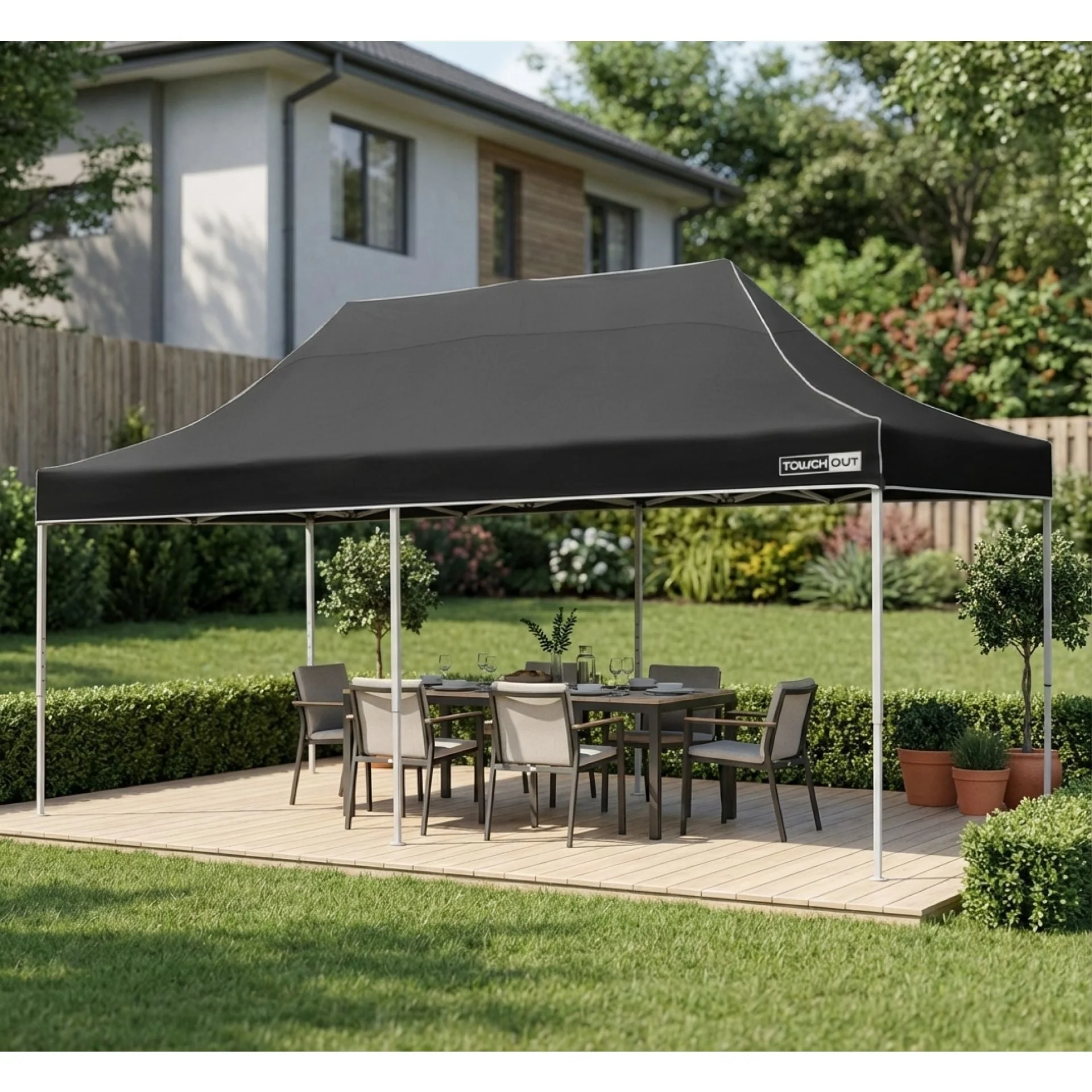 Toughout Thunderstorm Gazebo 3 x 6m - Black