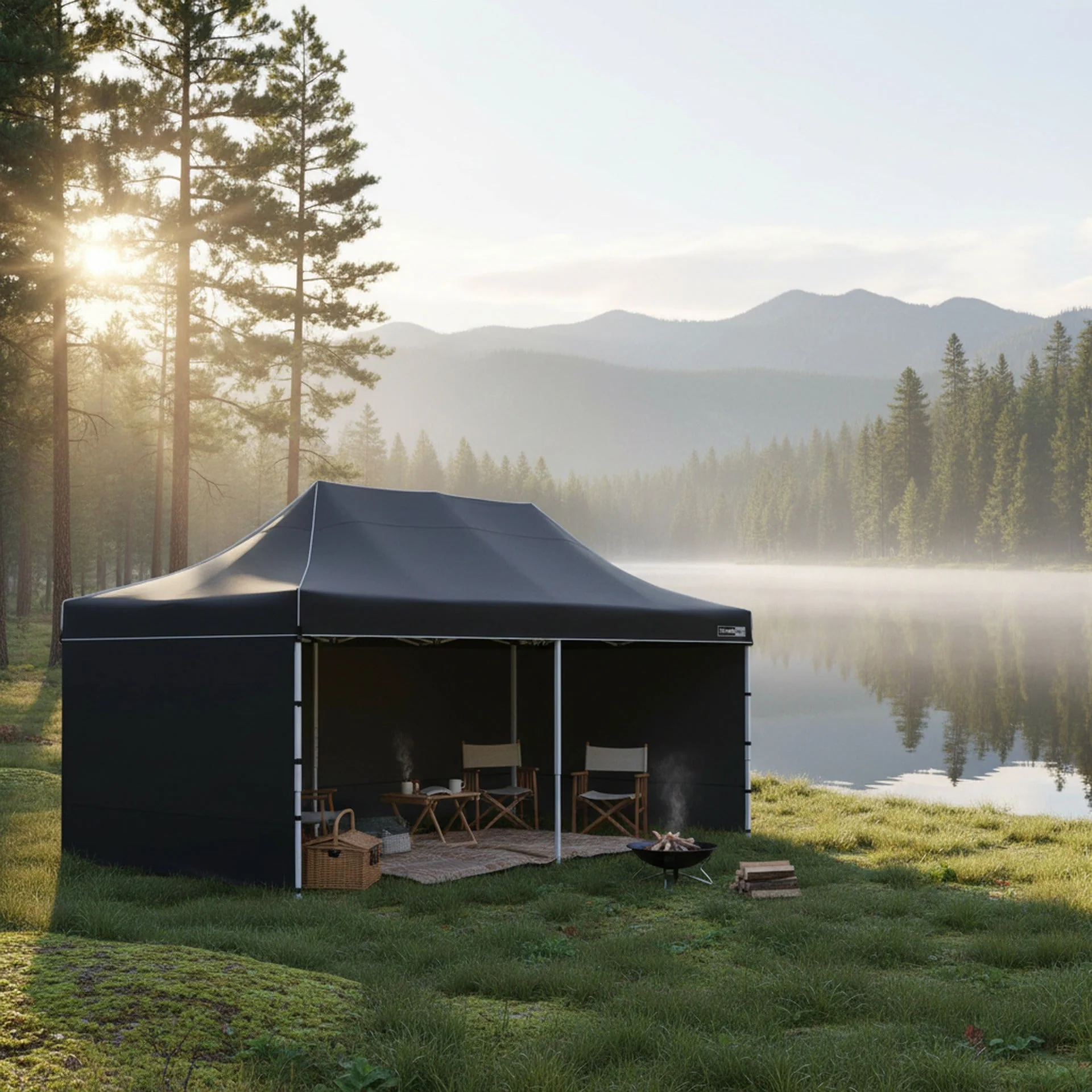 Toughout Thunderstorm Gazebo 3 x 6m - Black - Image 2