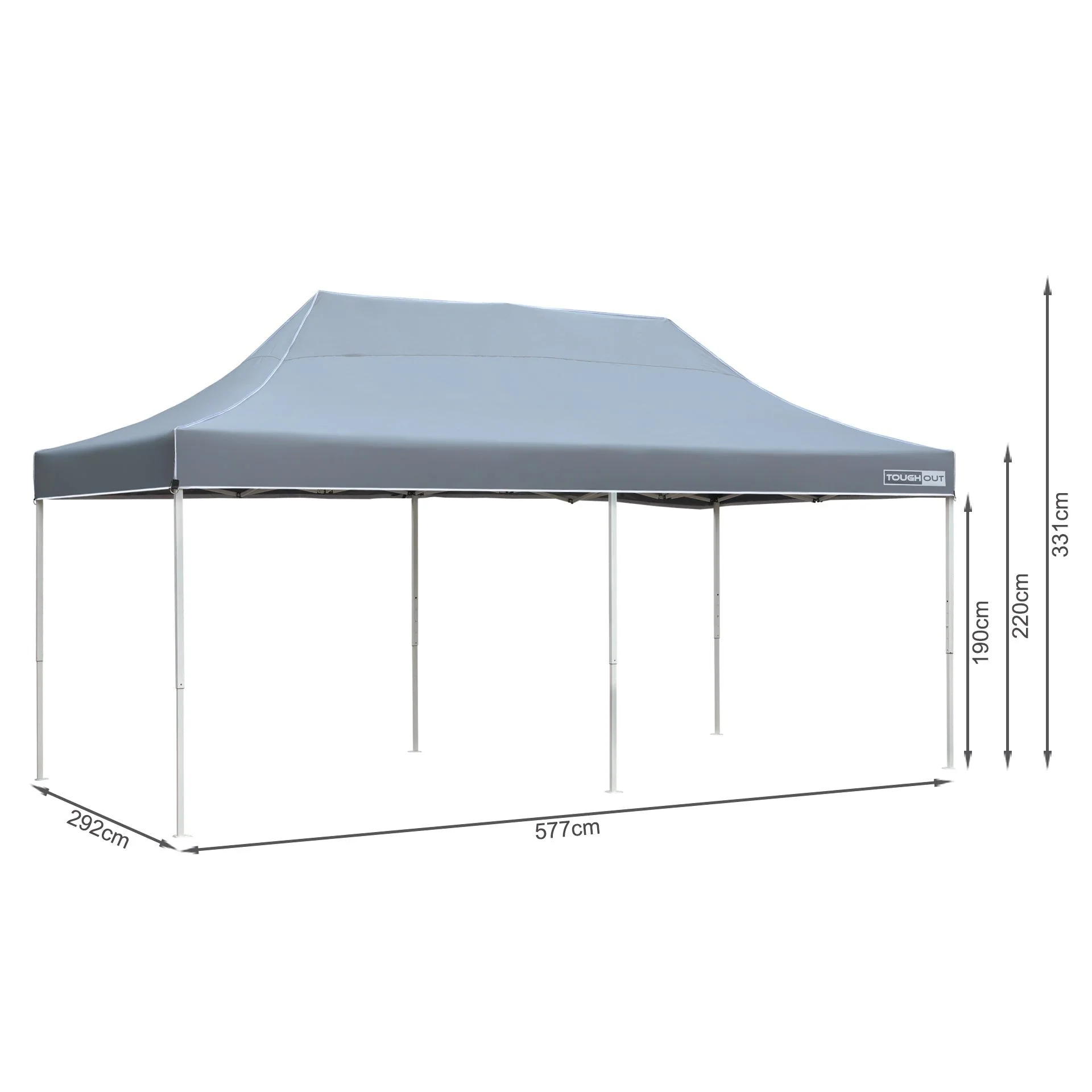 Toughout Thunderstorm Gazebo 3 x 6m - Grey - Image 11