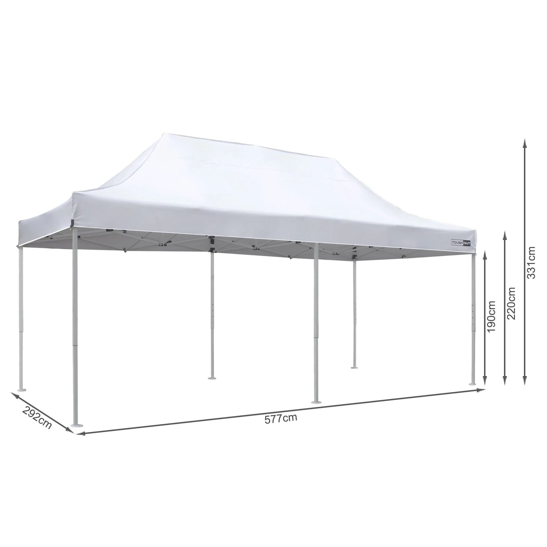 Toughout Thunderstorm Gazebo 3 x 6m - White - Image 11