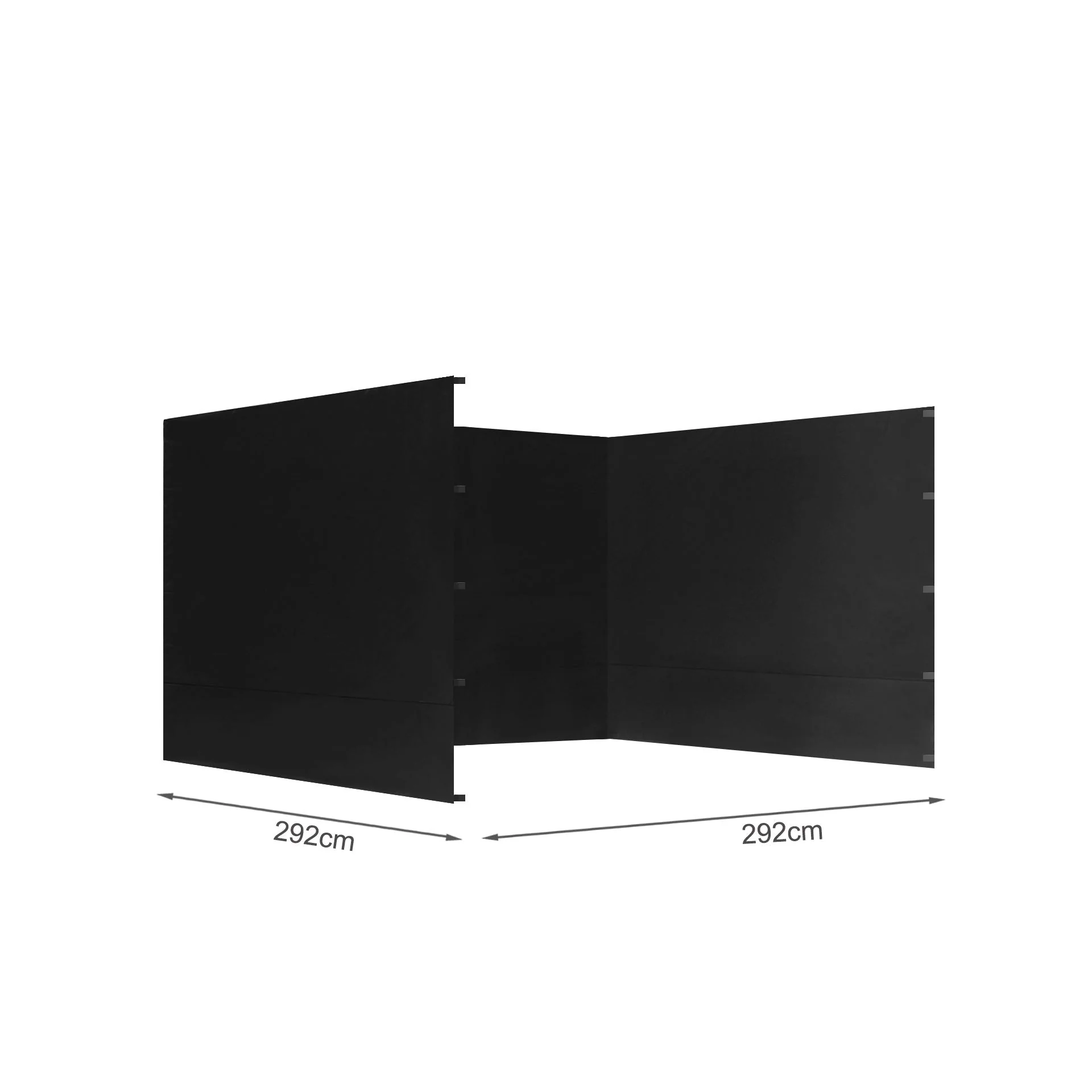 Toughout Thunderstorm Gazebo Side Wall 3x3m - Black - Image 4