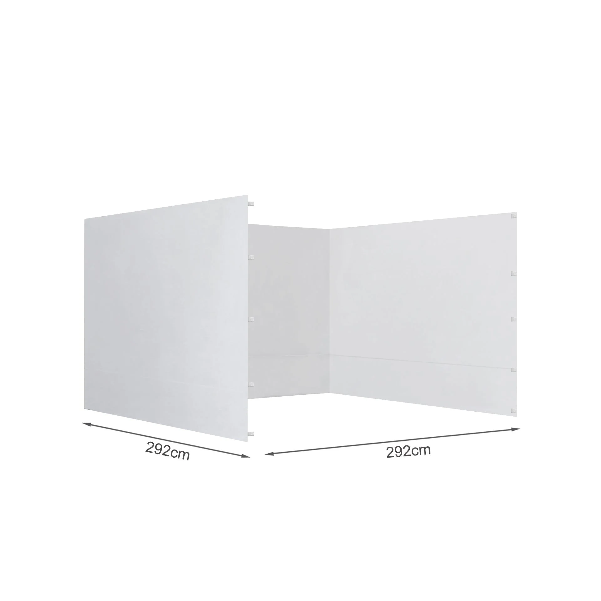 Toughout Thunderstorm Gazebo Side Wall 3x3m - White - Image 3