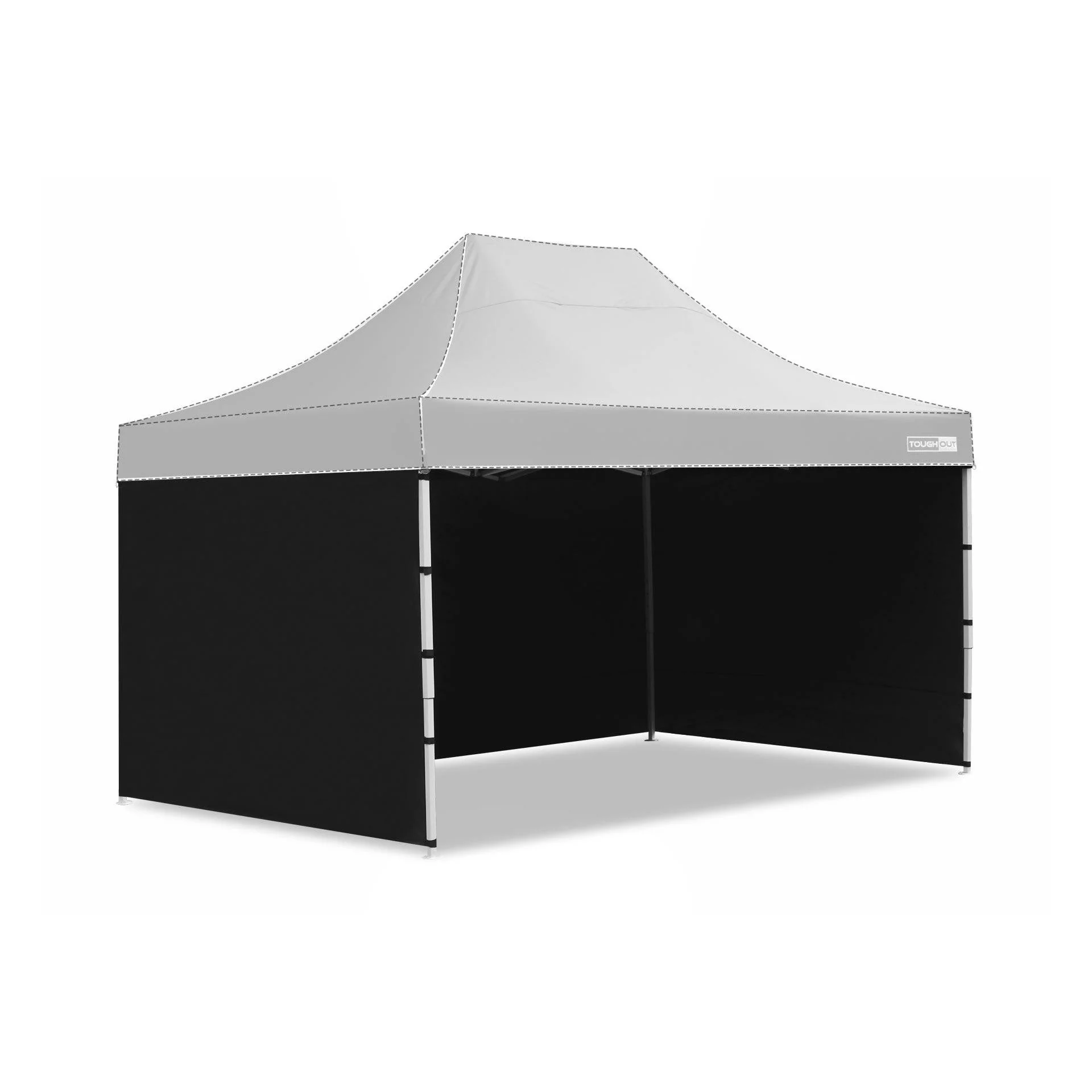 Toughout Thunderstorm Gazebo Side Wall 3x4.5m - Black - Image 2