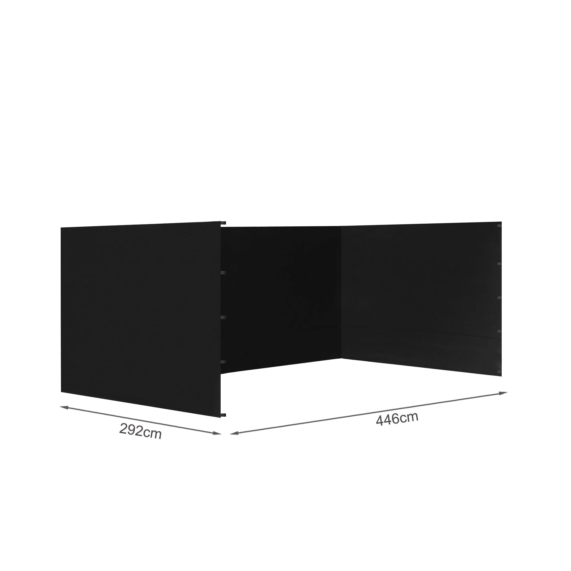 Toughout Thunderstorm Gazebo Side Wall 3x4.5m - Black - Image 5