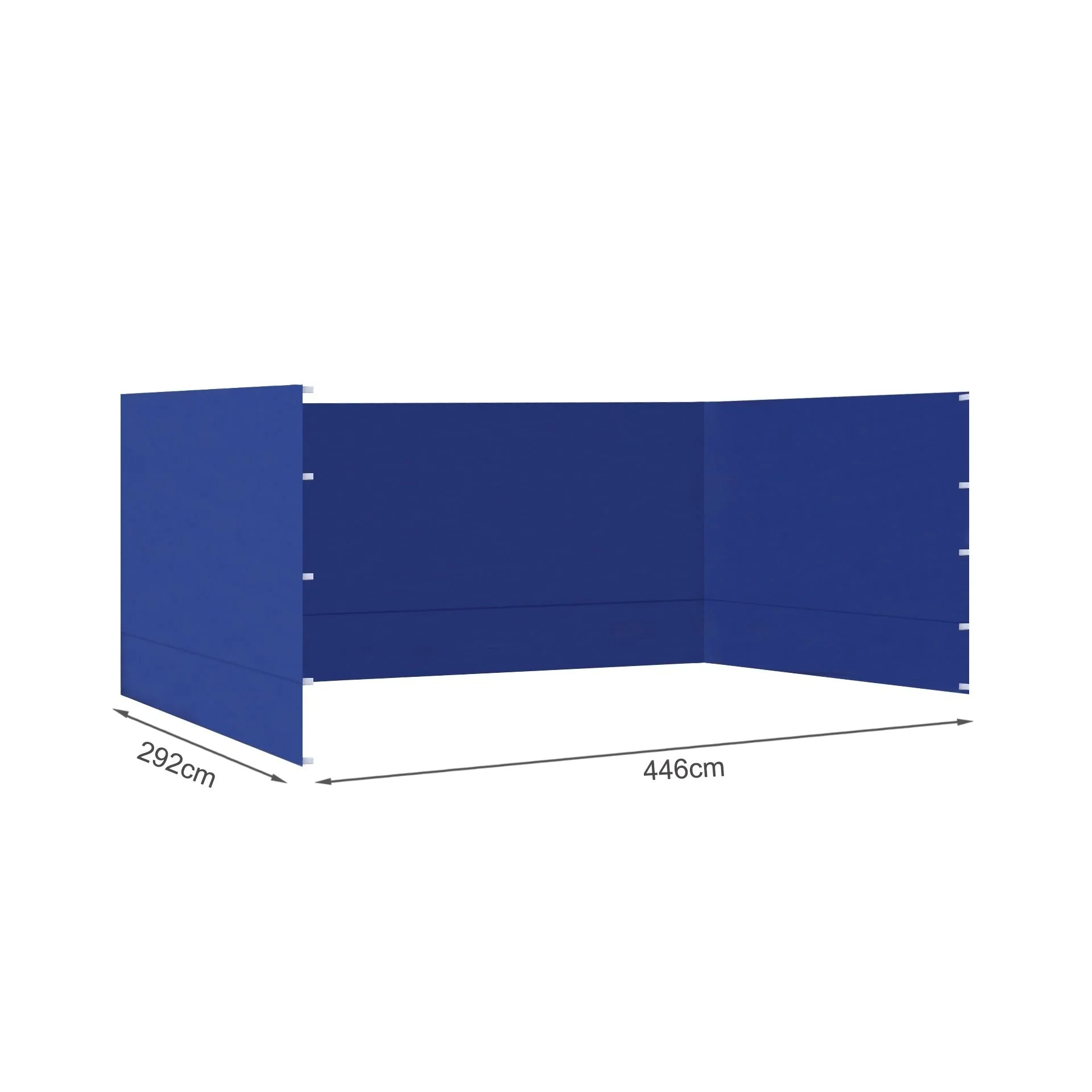 Toughout Thunderstorm Gazebo Side Wall 3x4.5m - Blue - Image 3