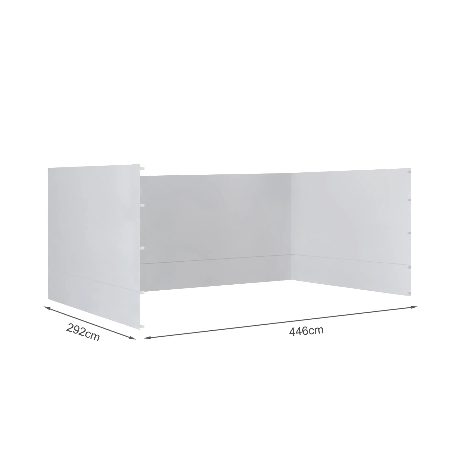 Toughout Thunderstorm Gazebo Side Wall 3x4.5m - White - Image 4