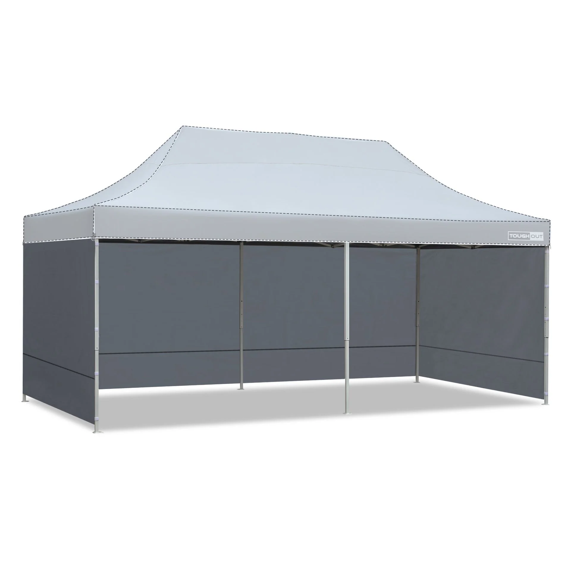 Toughout Thunderstorm Gazebo Side Wall 3x6m - Grey - Image 2