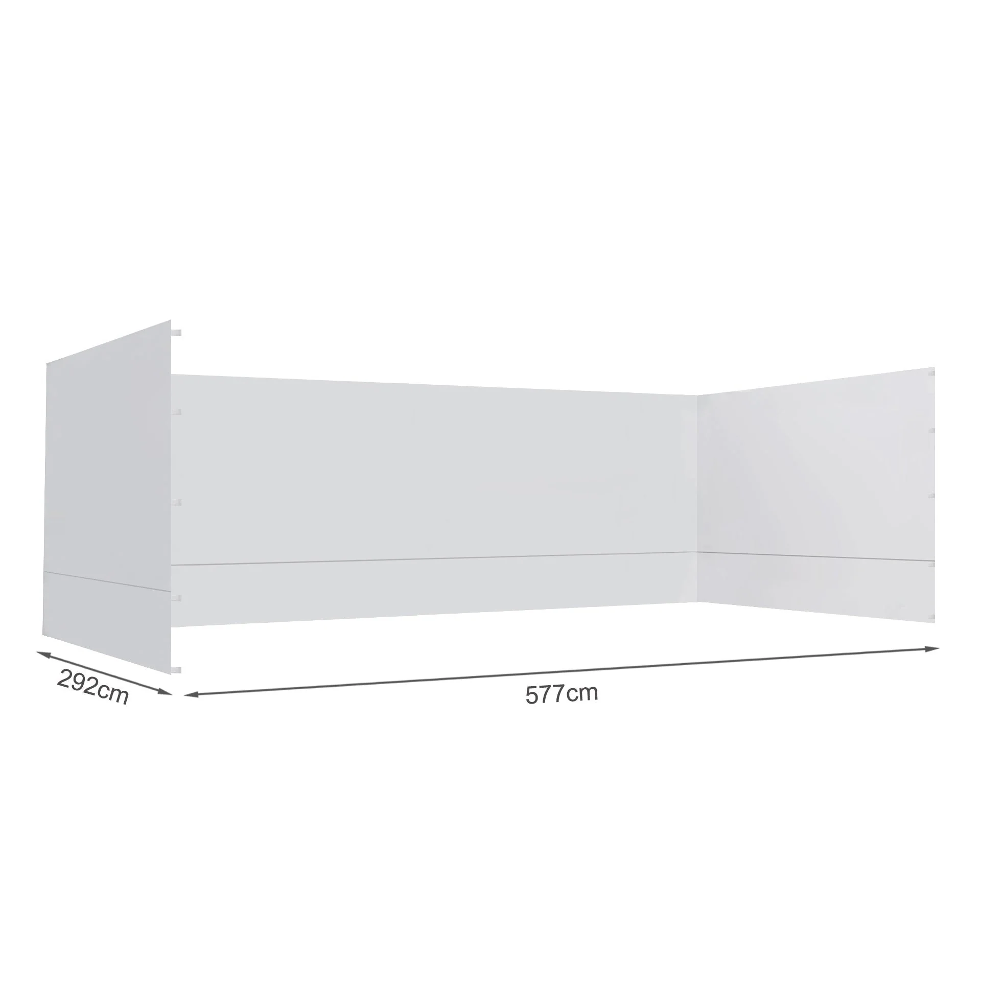 Toughout Thunderstorm Gazebo Side Wall 3x6m - White - Image 4
