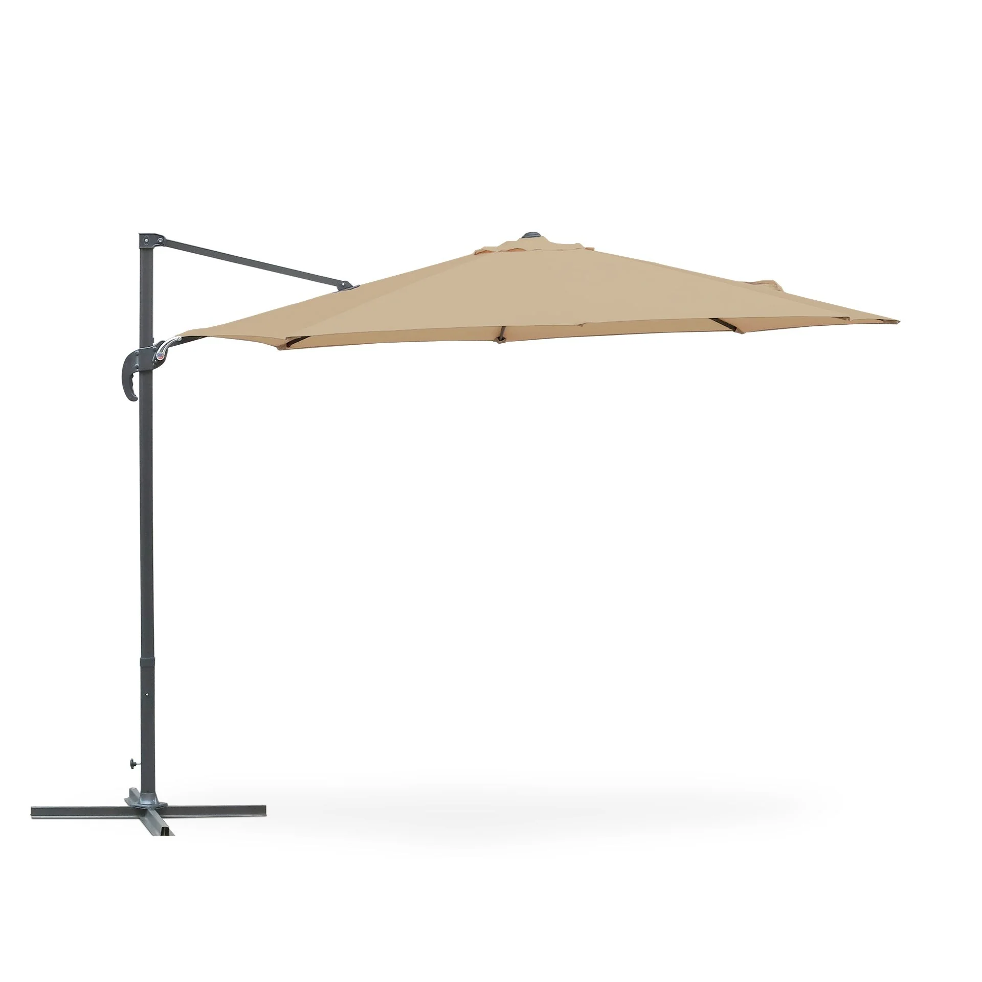 Toughout Totara Outdoor Cantilever Umbrella 3m - Khaki - Image 4