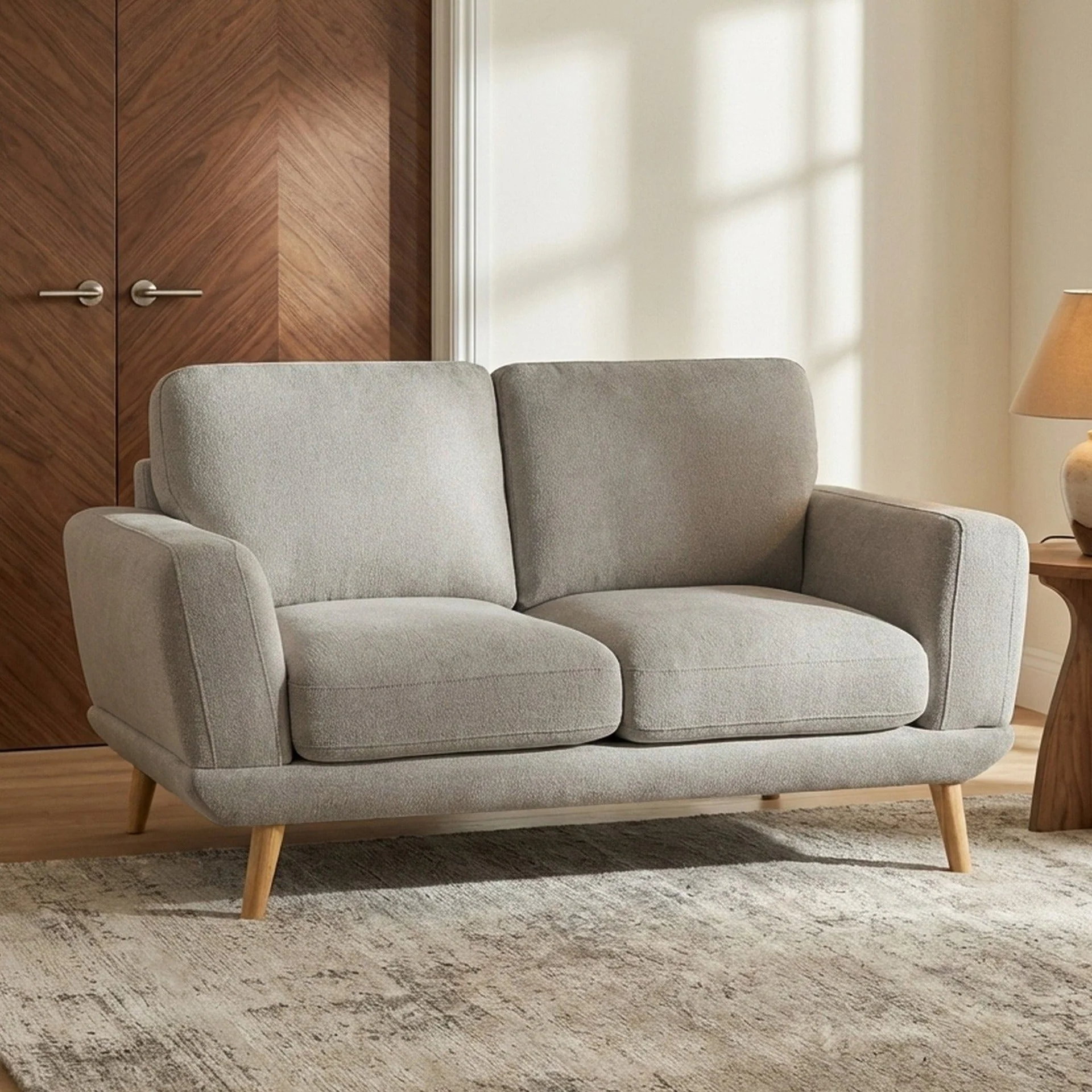 Tova Chenille 2 Seater Sofa - Beige