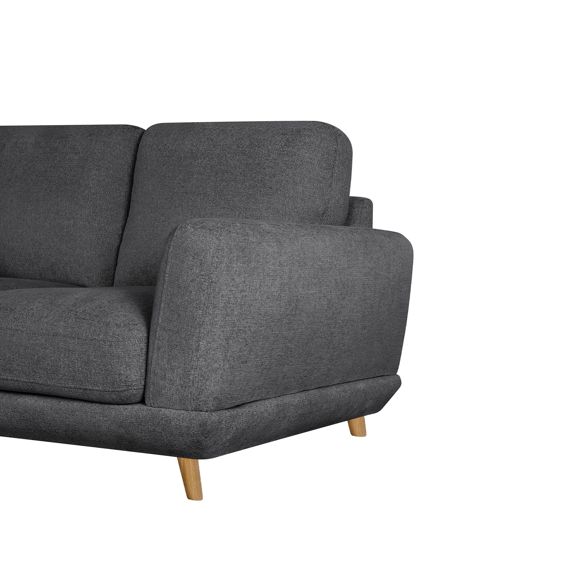 Tova Chenille 2 Seater Sofa - Dark Grey - Image 10
