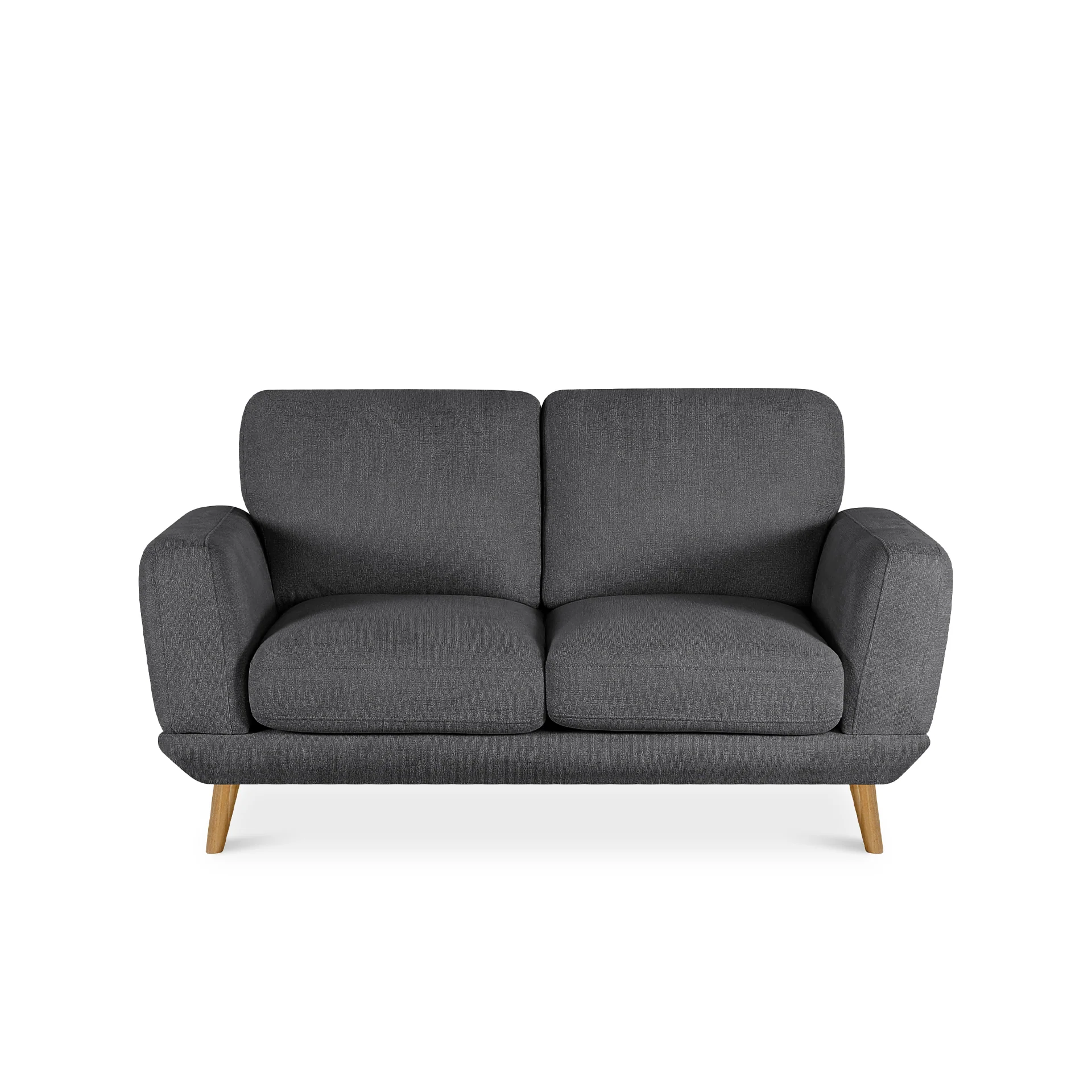 Tova Chenille 2 Seater Sofa - Dark Grey - Image 7