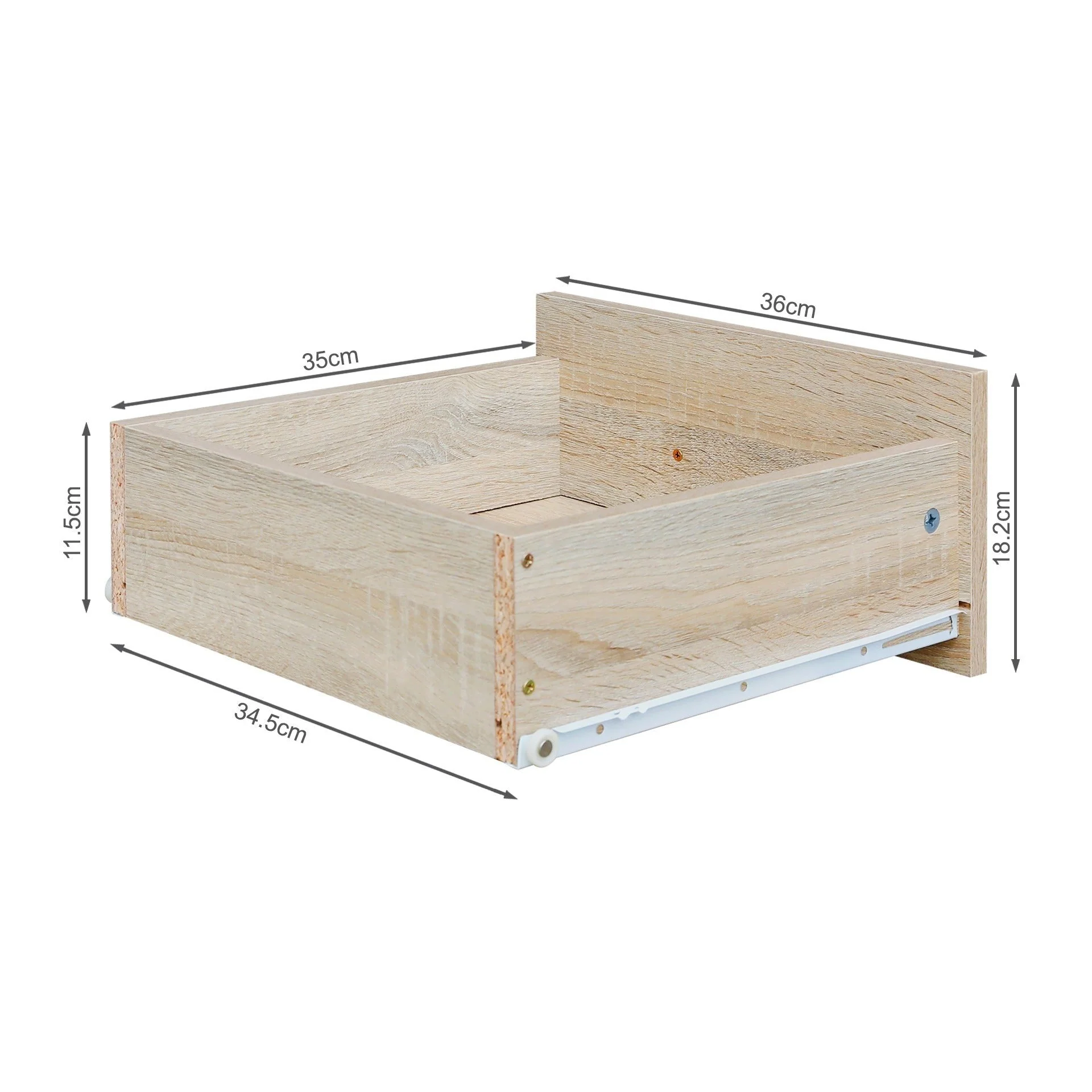 Trace Bedside Table - Oak - Image 8
