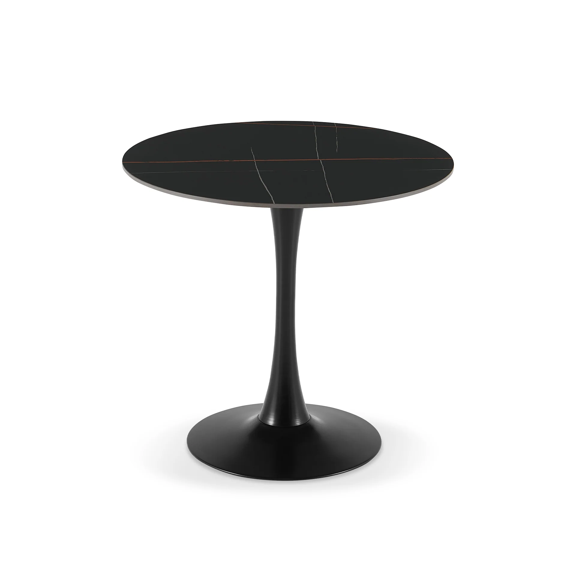 Tulesso Round Dining Table 80x75cm - Golden Black - Image 9