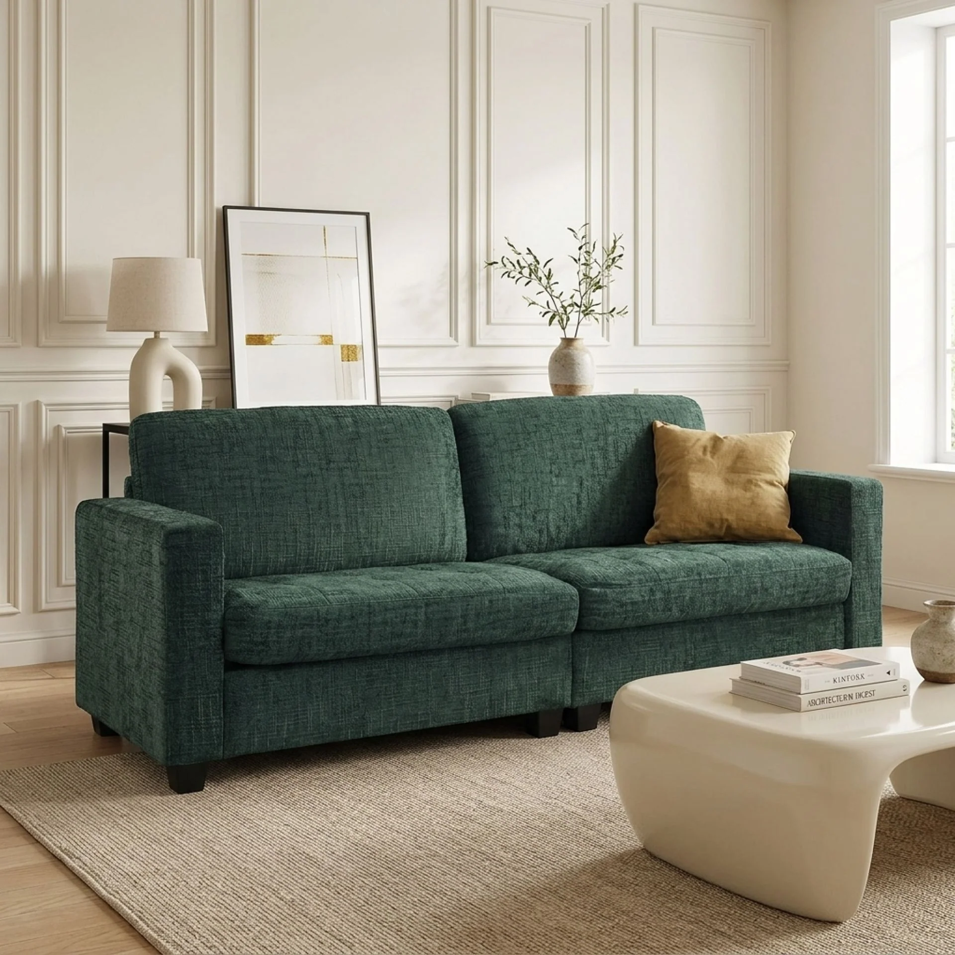 Tussock 3 Seater Sofa - Green - Image 3