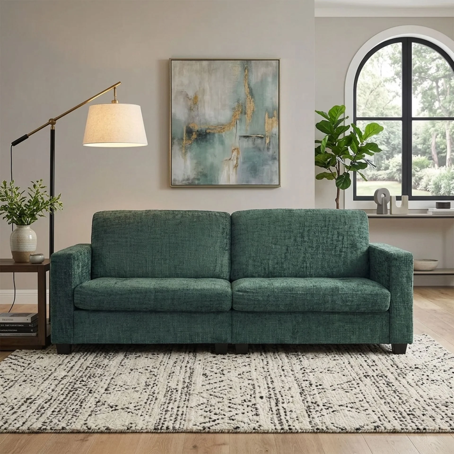 Tussock 3 Seater Sofa - Green - Image 5