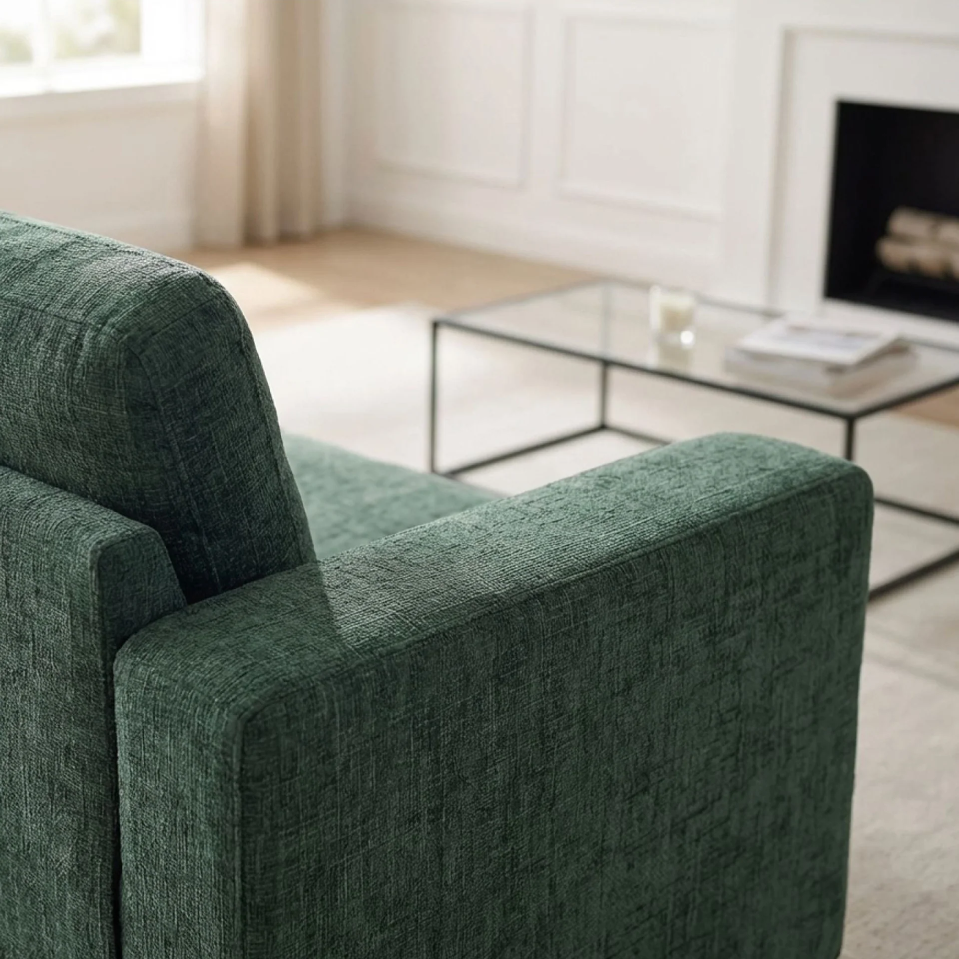 Tussock 3 Seater Sofa - Green - Image 7