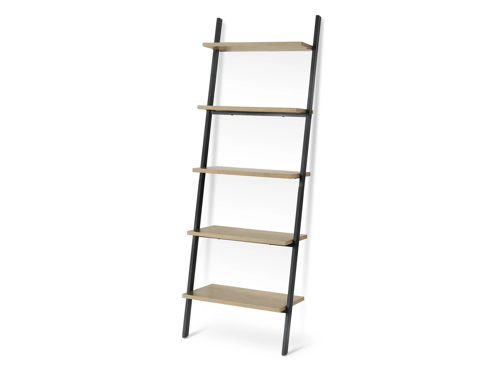 Tuz 5 Tier Wooden Ladder Bookshelf - Oak - Image 3
