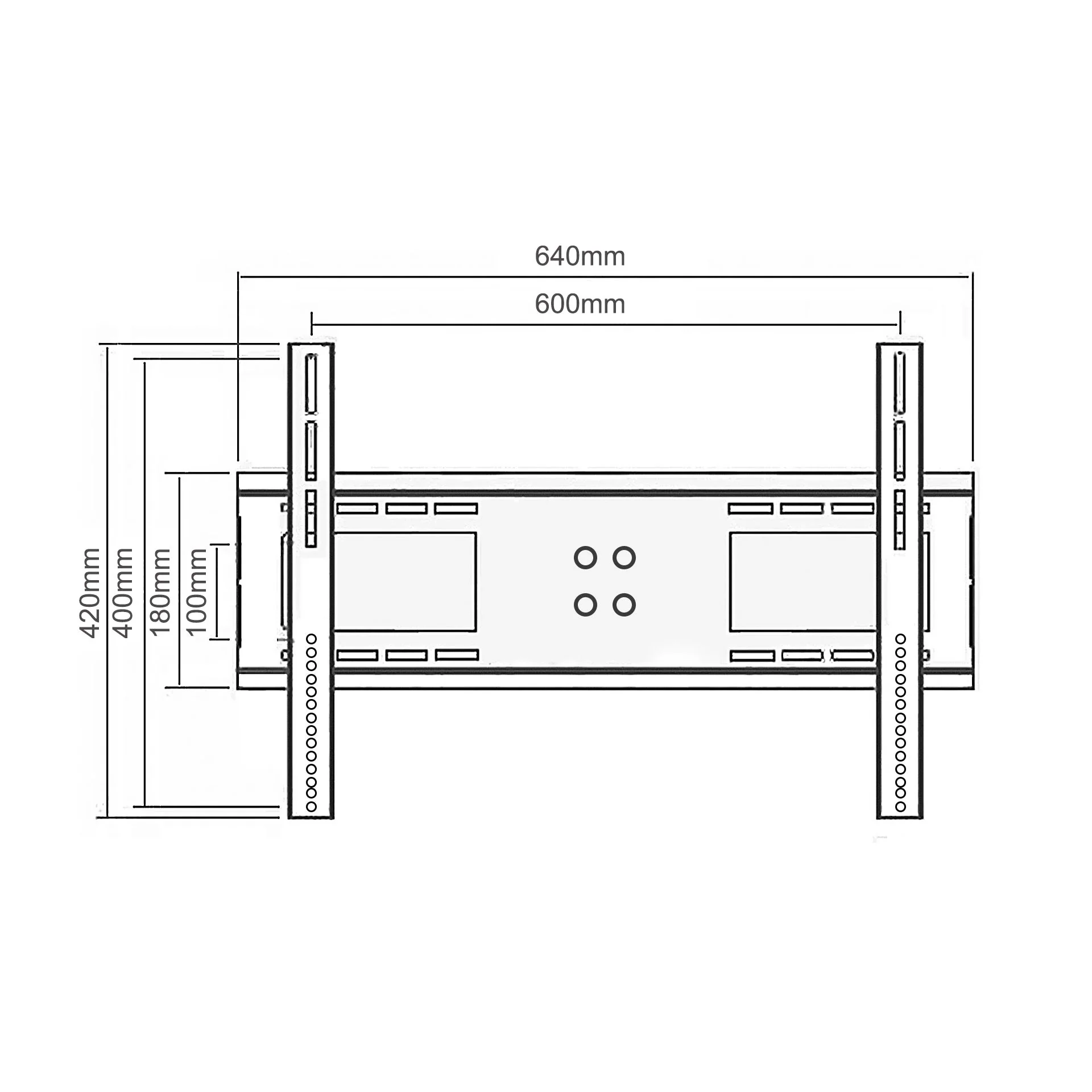TV Stand With Glass Base Height Adjustable 32-55" - Image 3