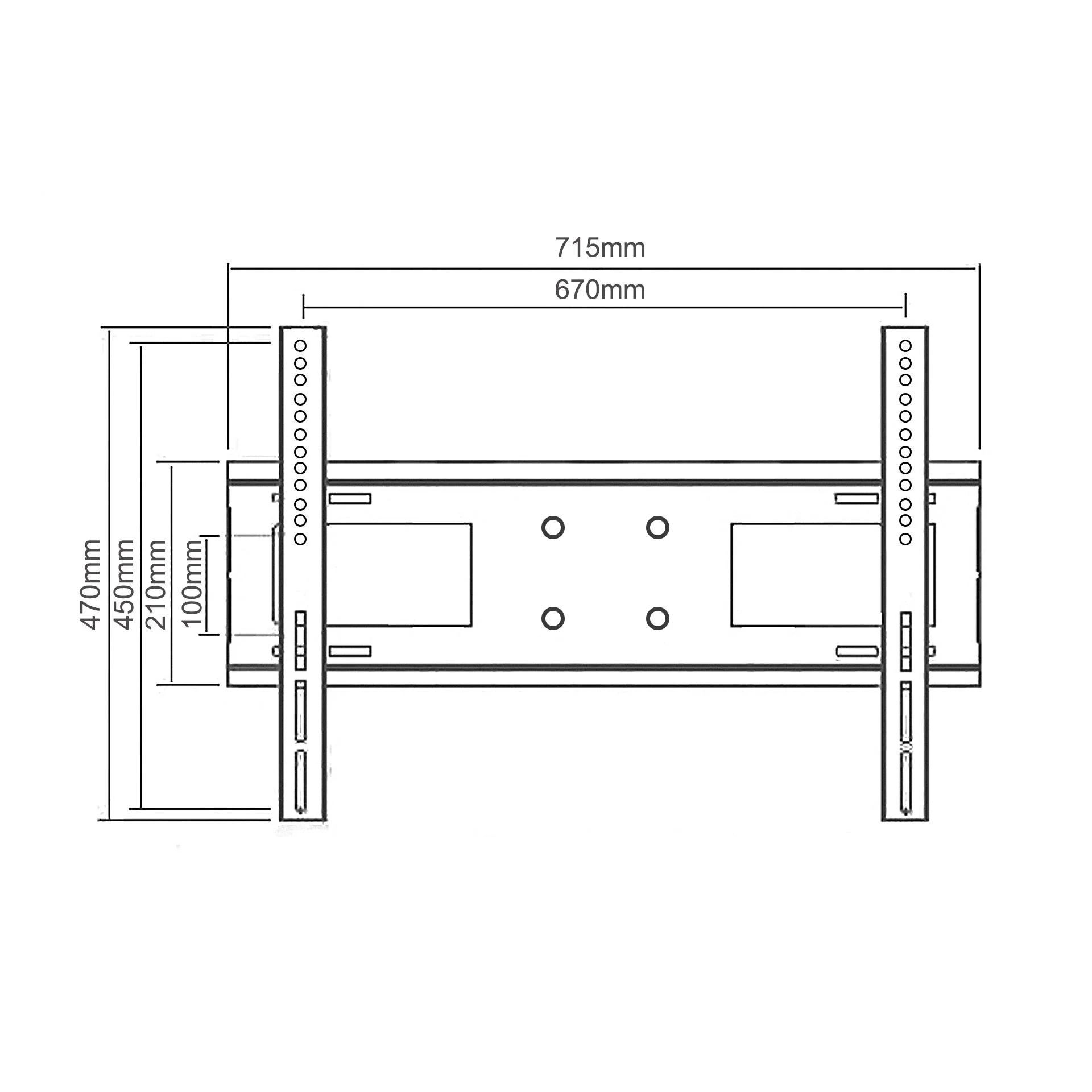 TV Stand With Glass Base Height Adjustable 32-70" - Image 4