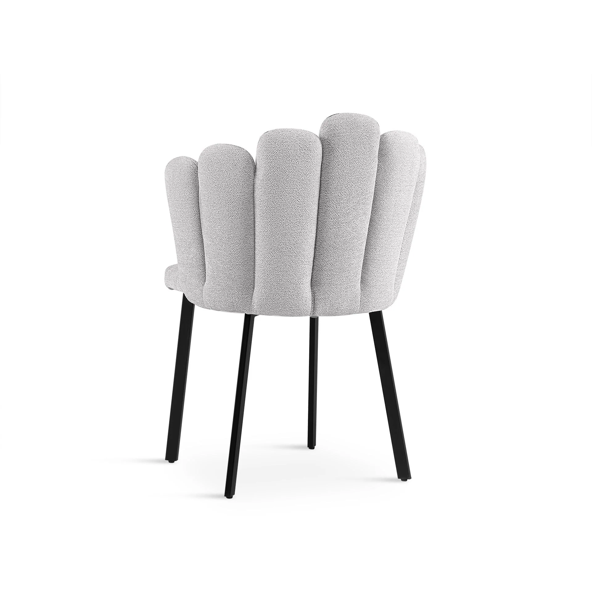 Urban Petal-shaped Upholstered Dining Chair - Set of 2 - Light Grey - Image 9