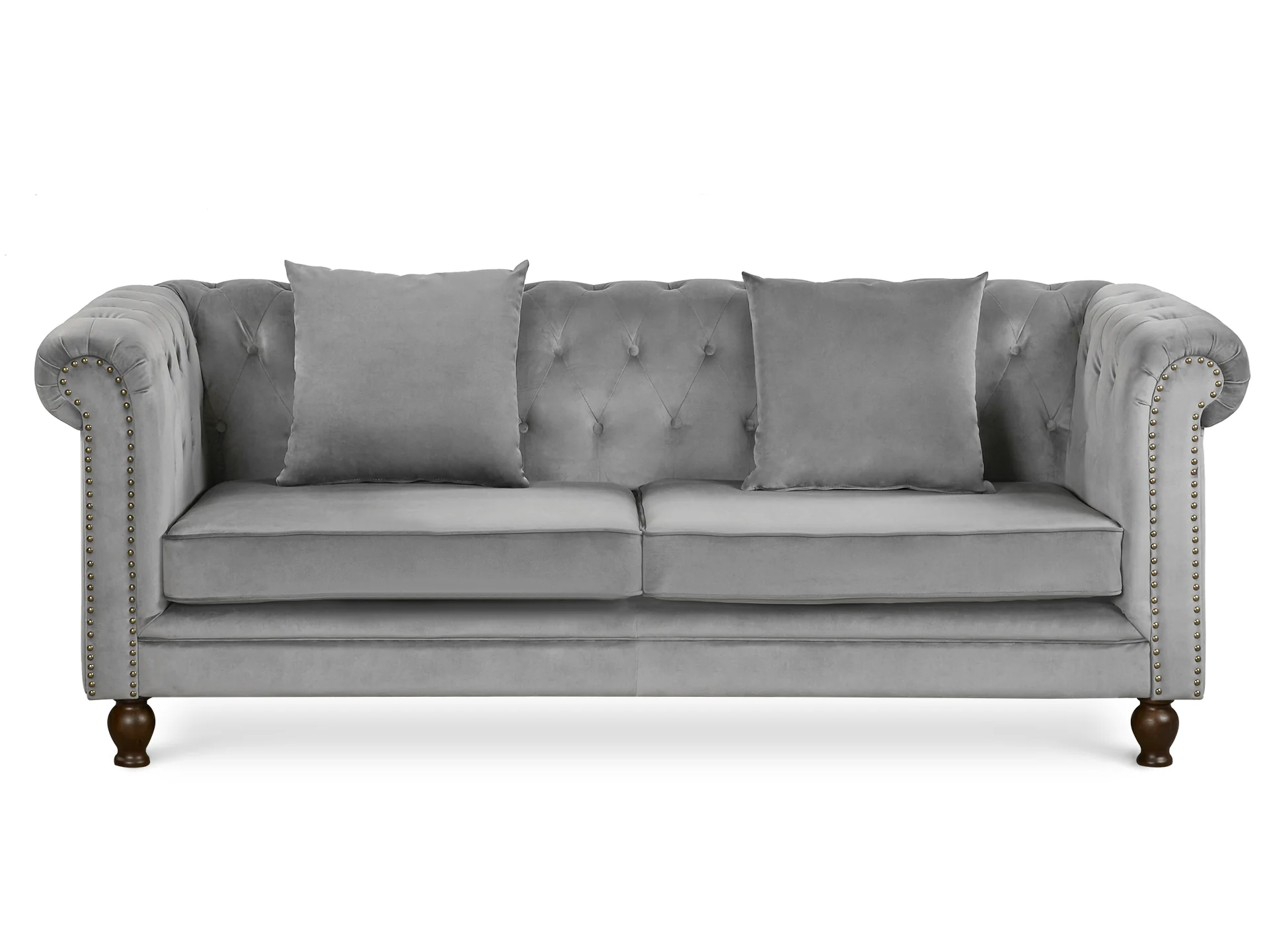 Vagas 2 Piece Sofa Set - Grey - Image 3