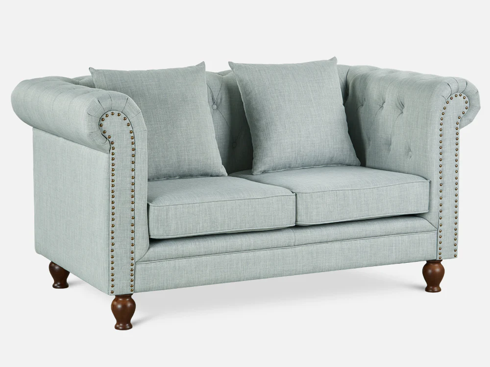 VAGAS 2 Seater Fabric Sofa - LIGHT GREY - Image 2