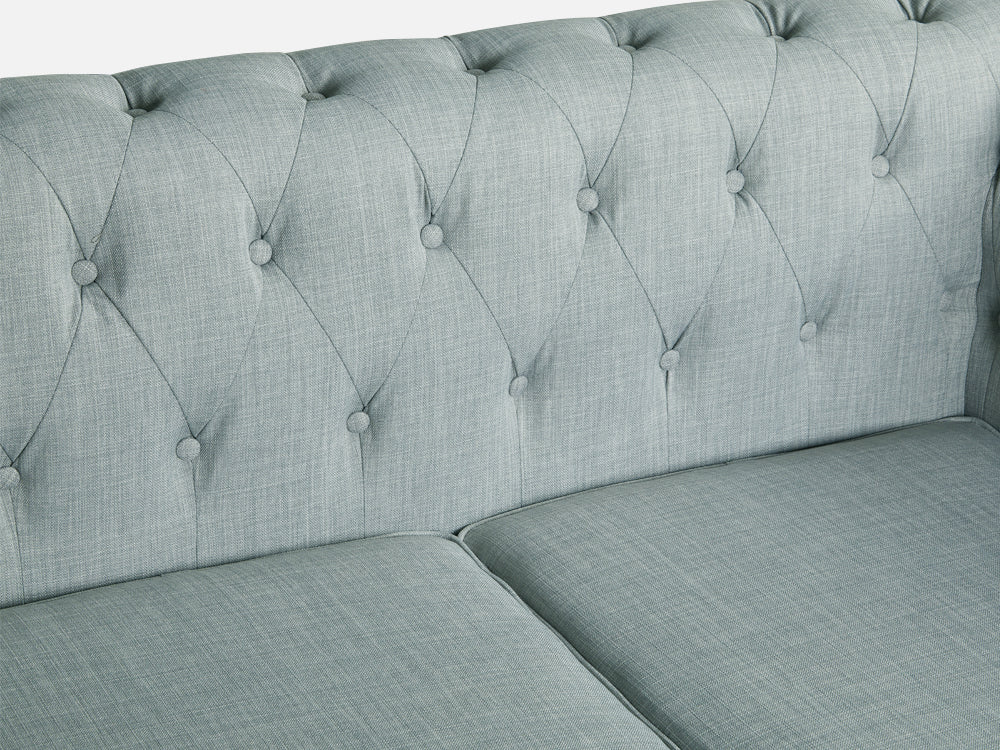 VAGAS 2 Seater Fabric Sofa - LIGHT GREY - Image 6