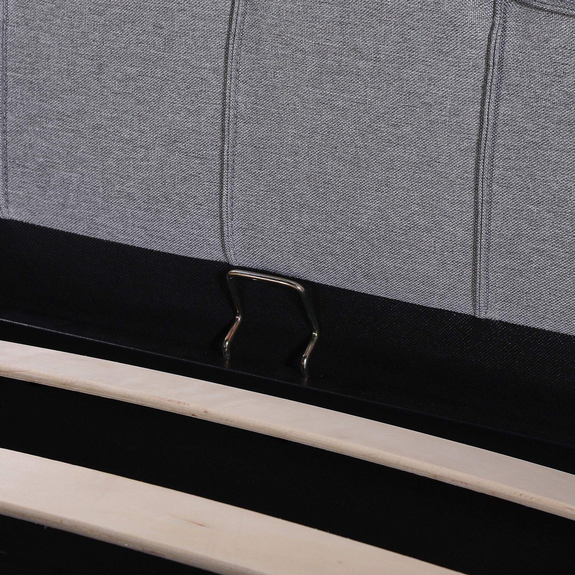Vano Queen Gas Lift Bed Frame - Grey - Image 11