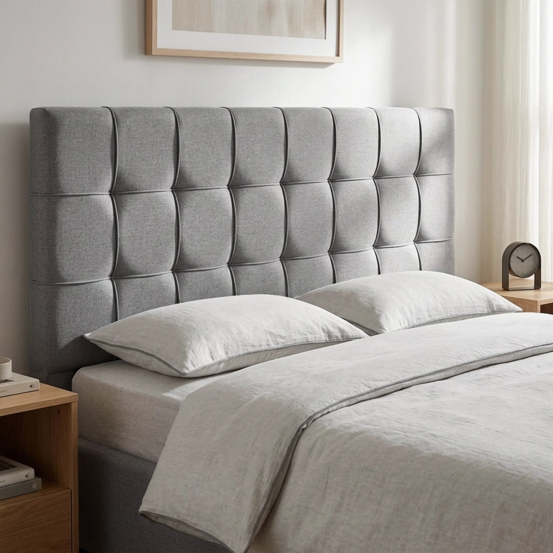 Vano Queen Gas Lift Bed Frame - Grey - Image 5