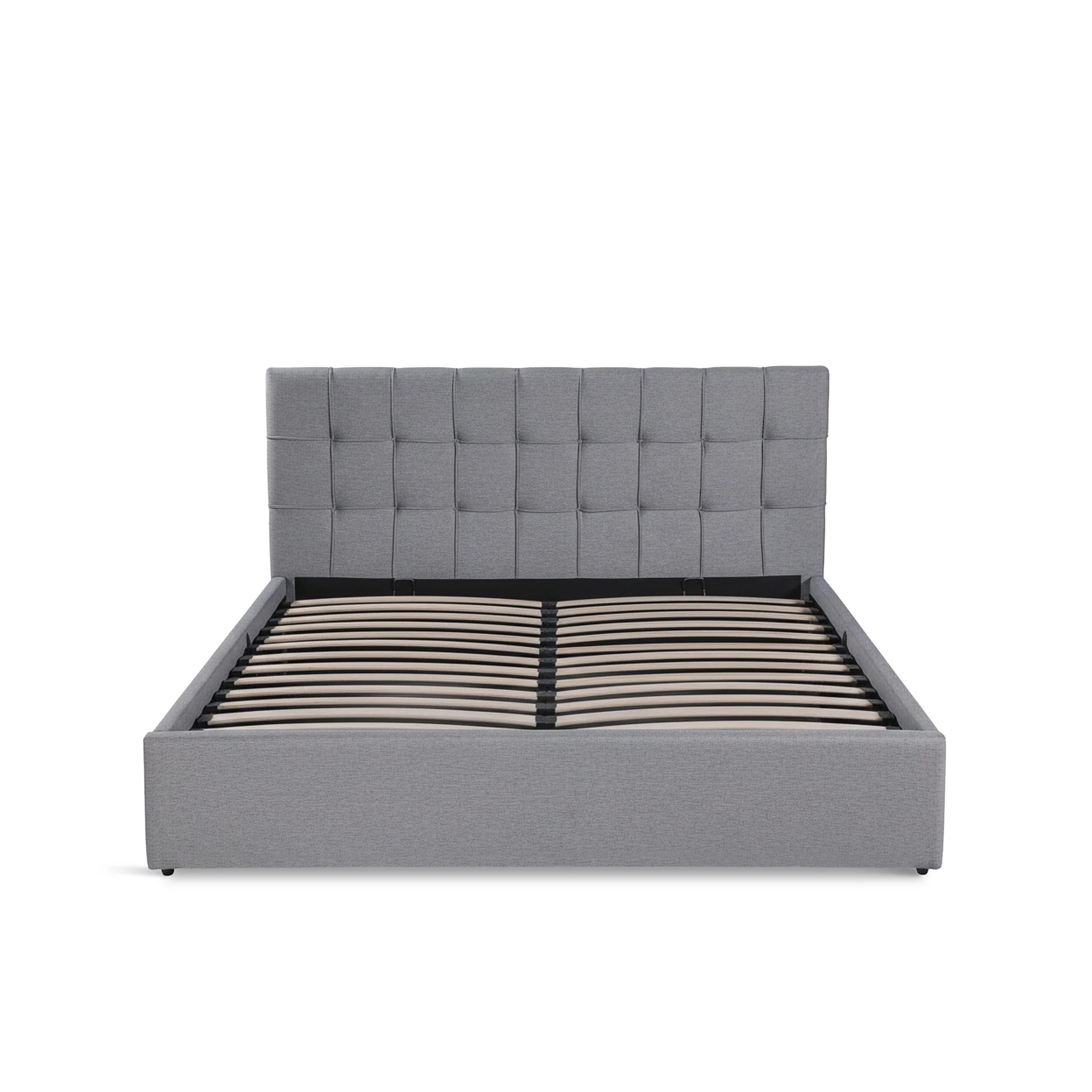 Vano Queen Gas Lift Bed Frame - Grey - Image 8