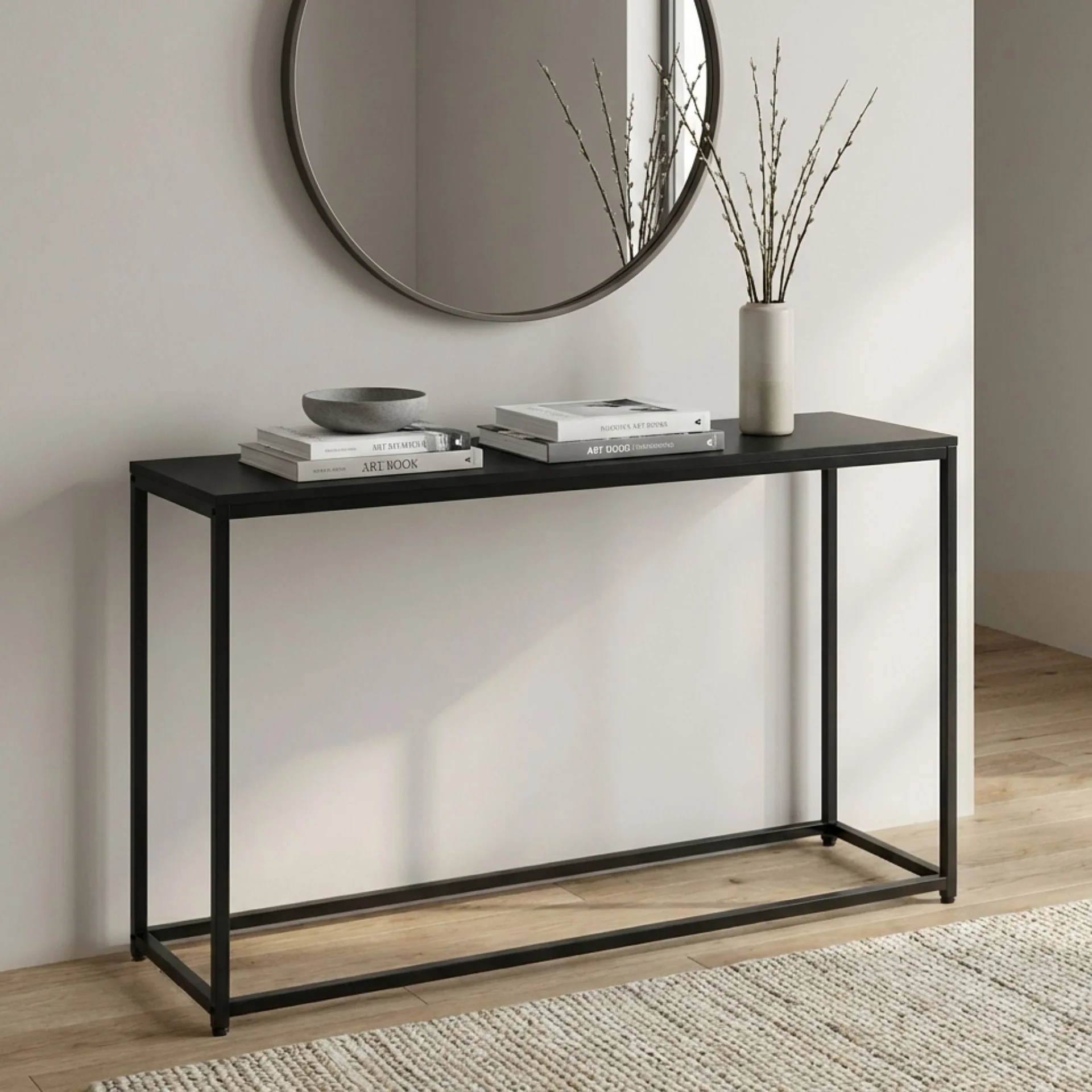 Varel Console Table - Black - Image 5