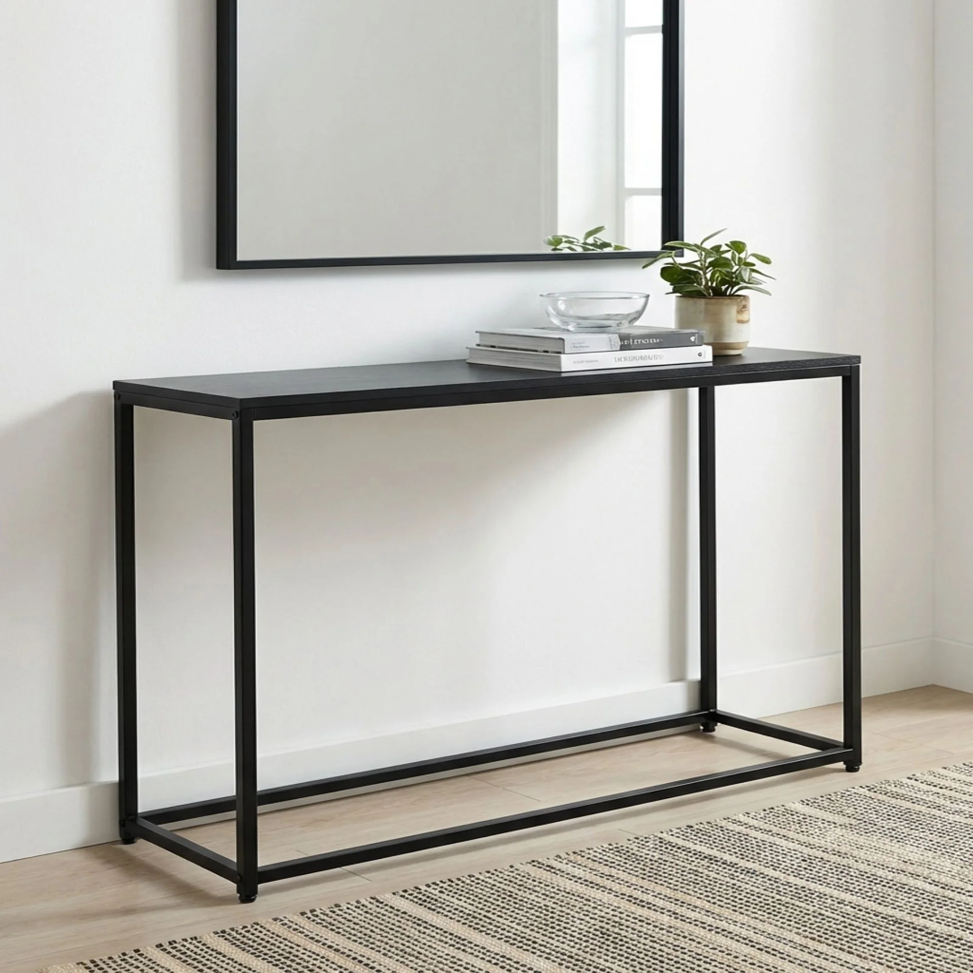 Varel Console Table - Black - Image 6
