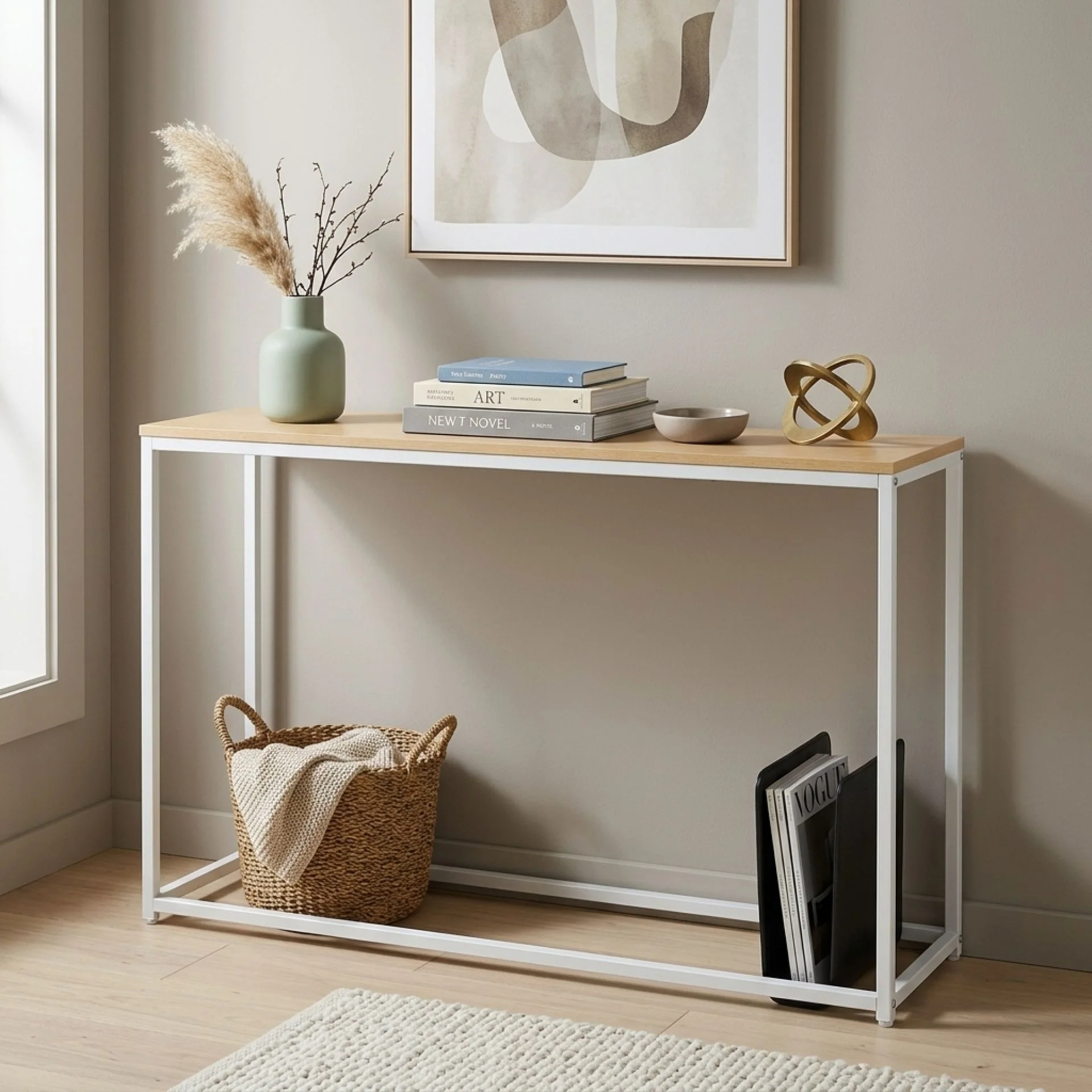 Varel Console Table - Maple - Image 3