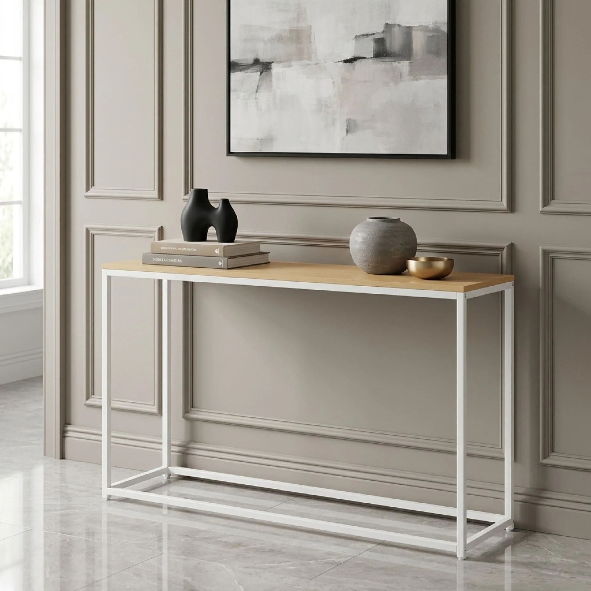 Varel Console Table - Maple - Image 4