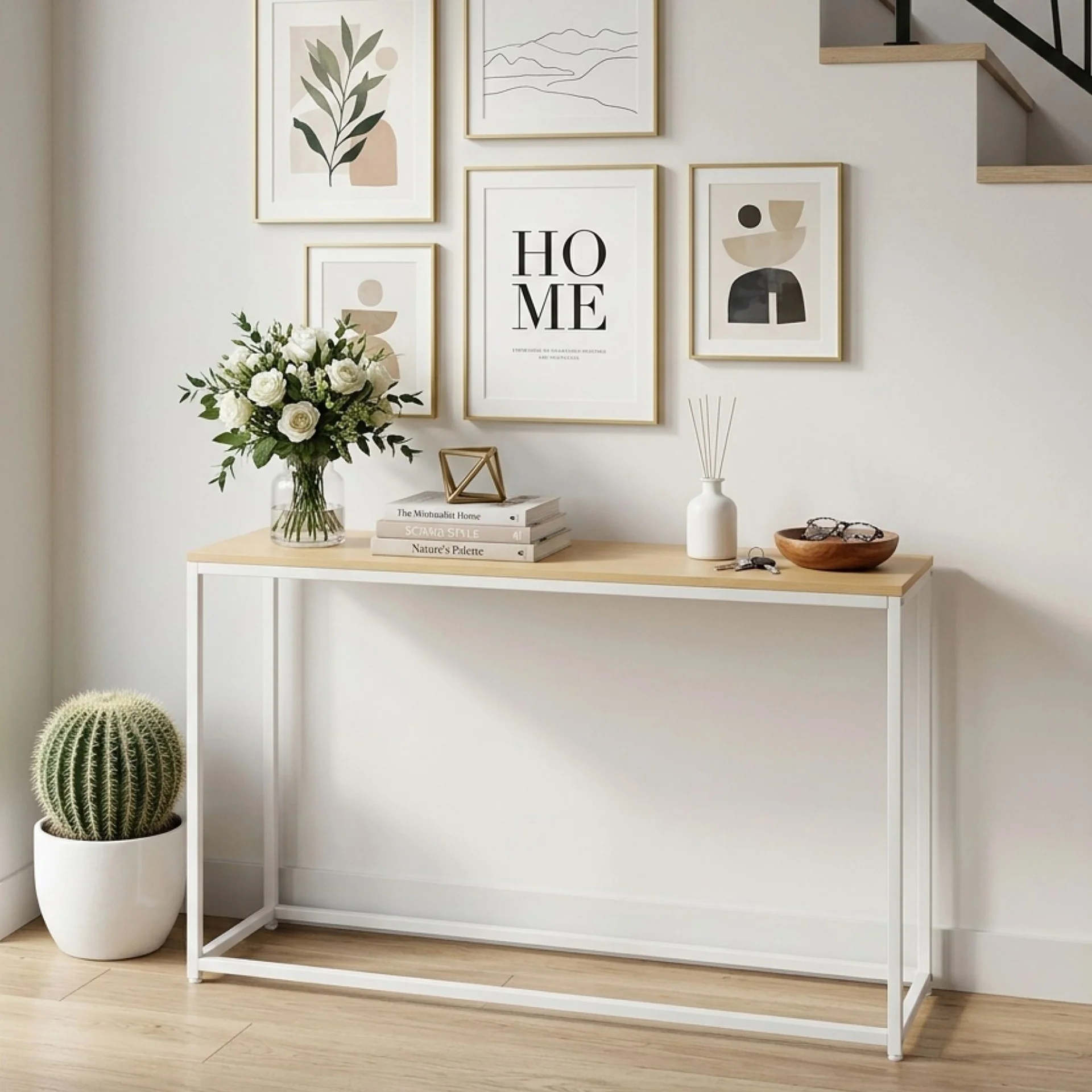 Varel Console Table - Maple - Image 5