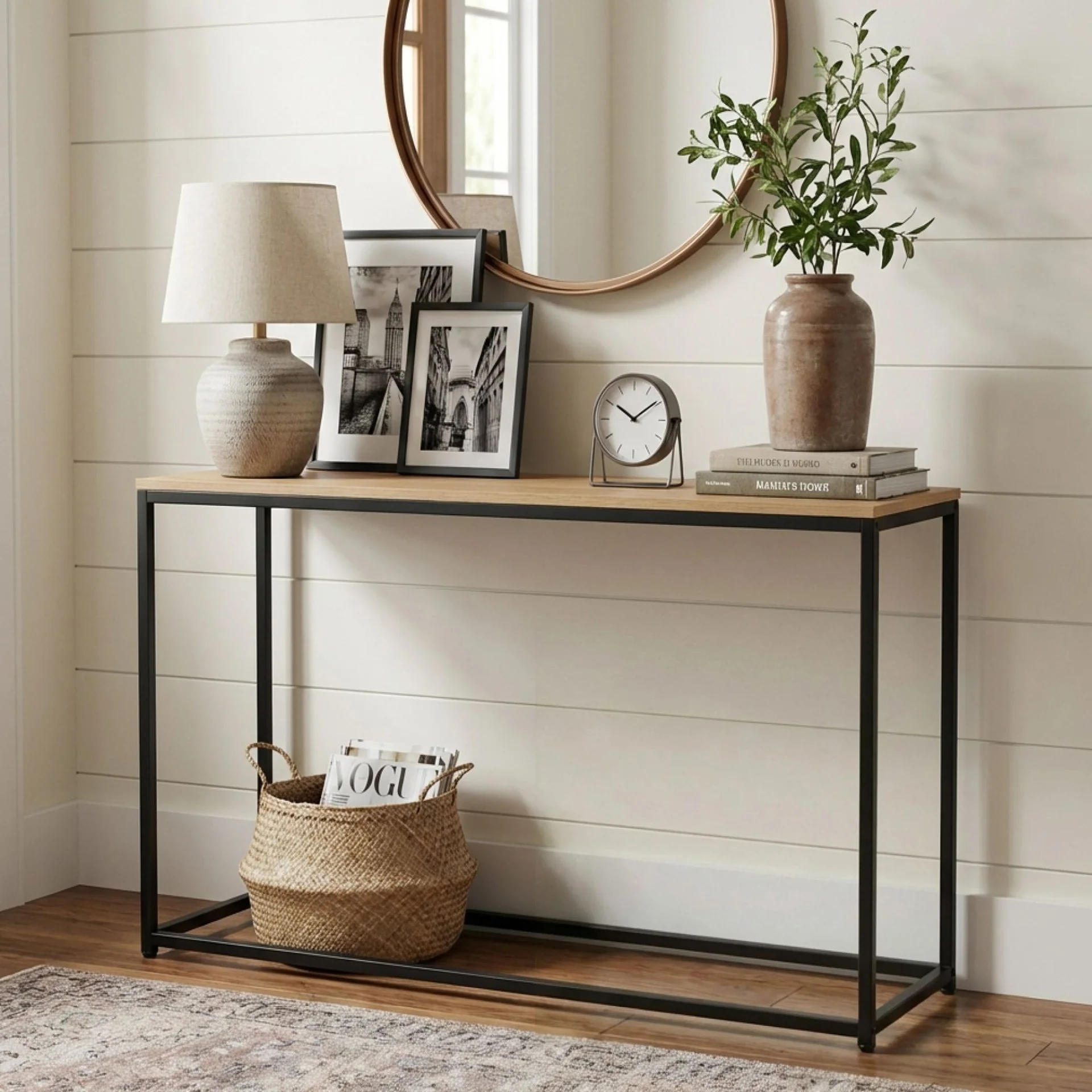Varel Console Table - Natural - Image 4