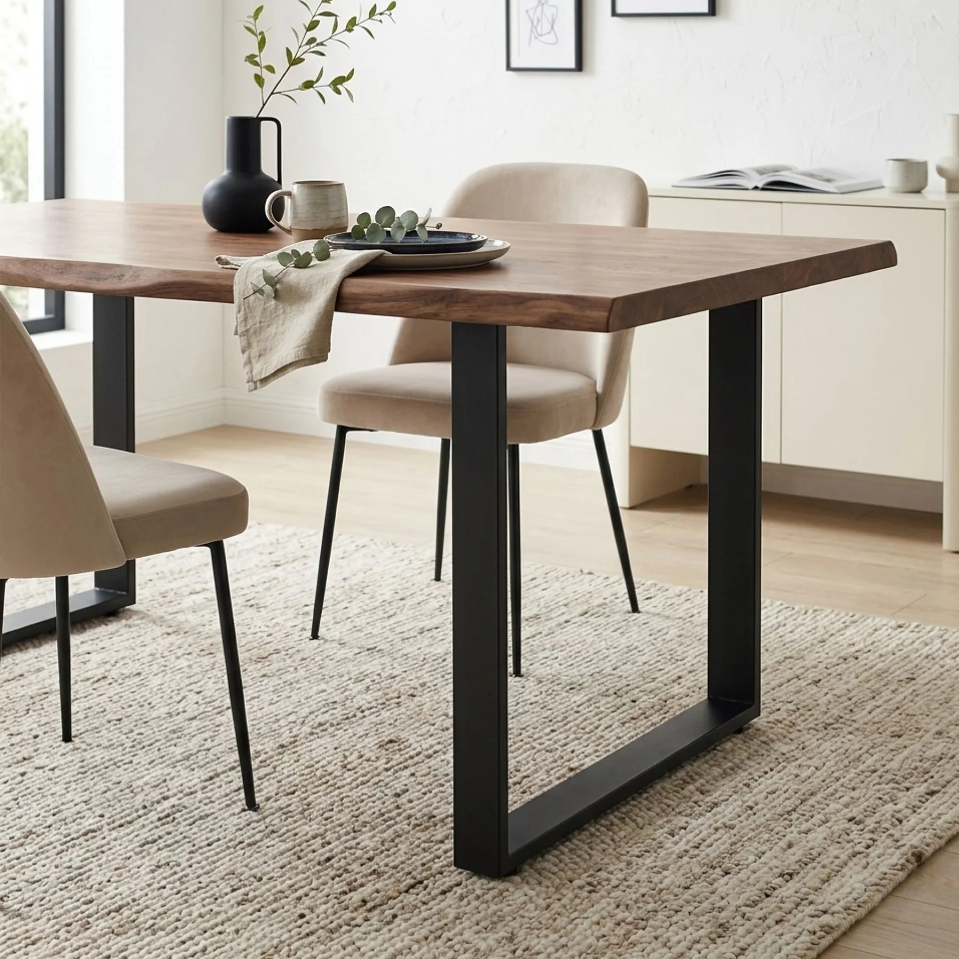 Varex Box Shape Metal Dining Table Legs 90x72.5cm - Set of 2 - Image 4