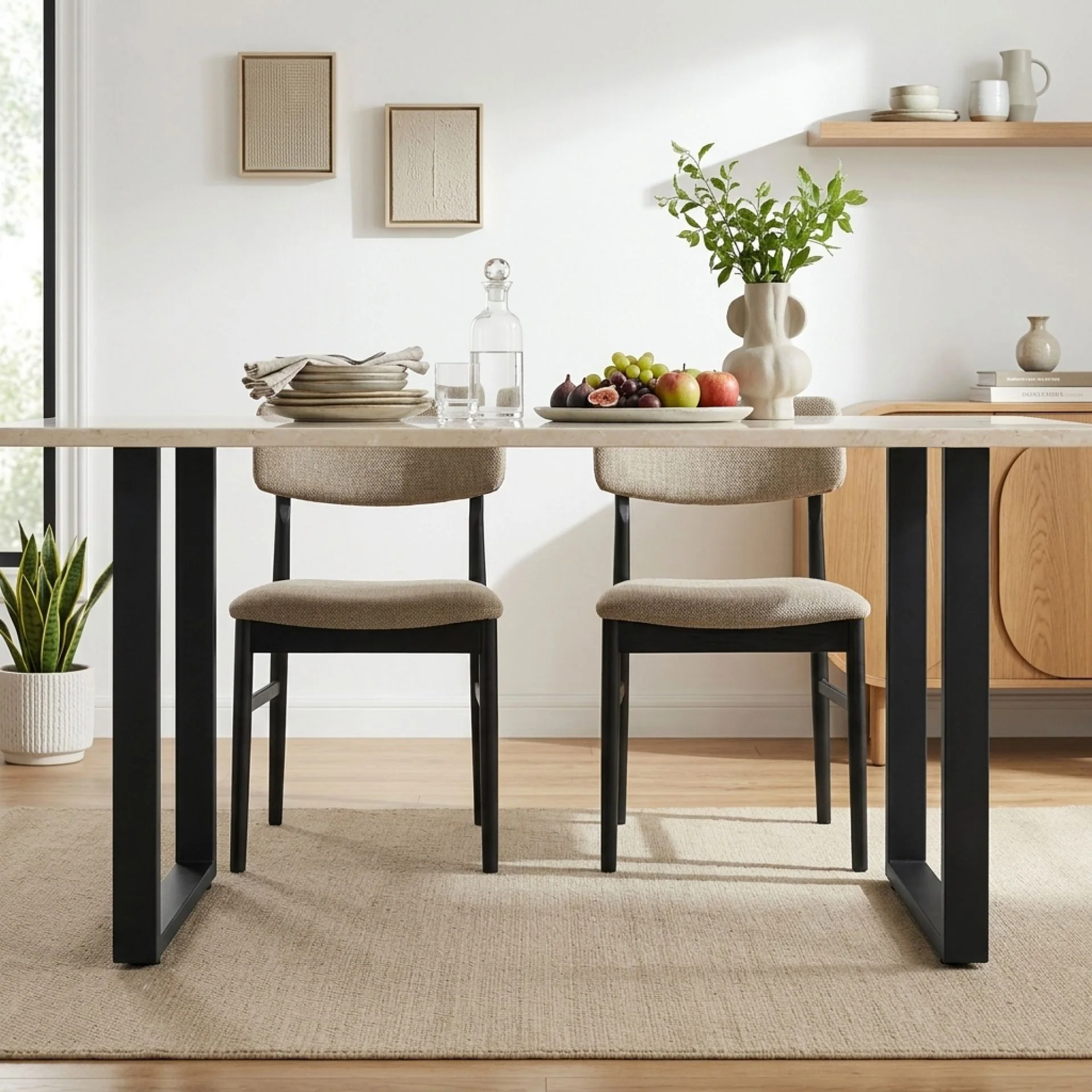 Varex Box Shape Metal Dining Table Legs 90x72.5cm - Set of 2 - Image 5