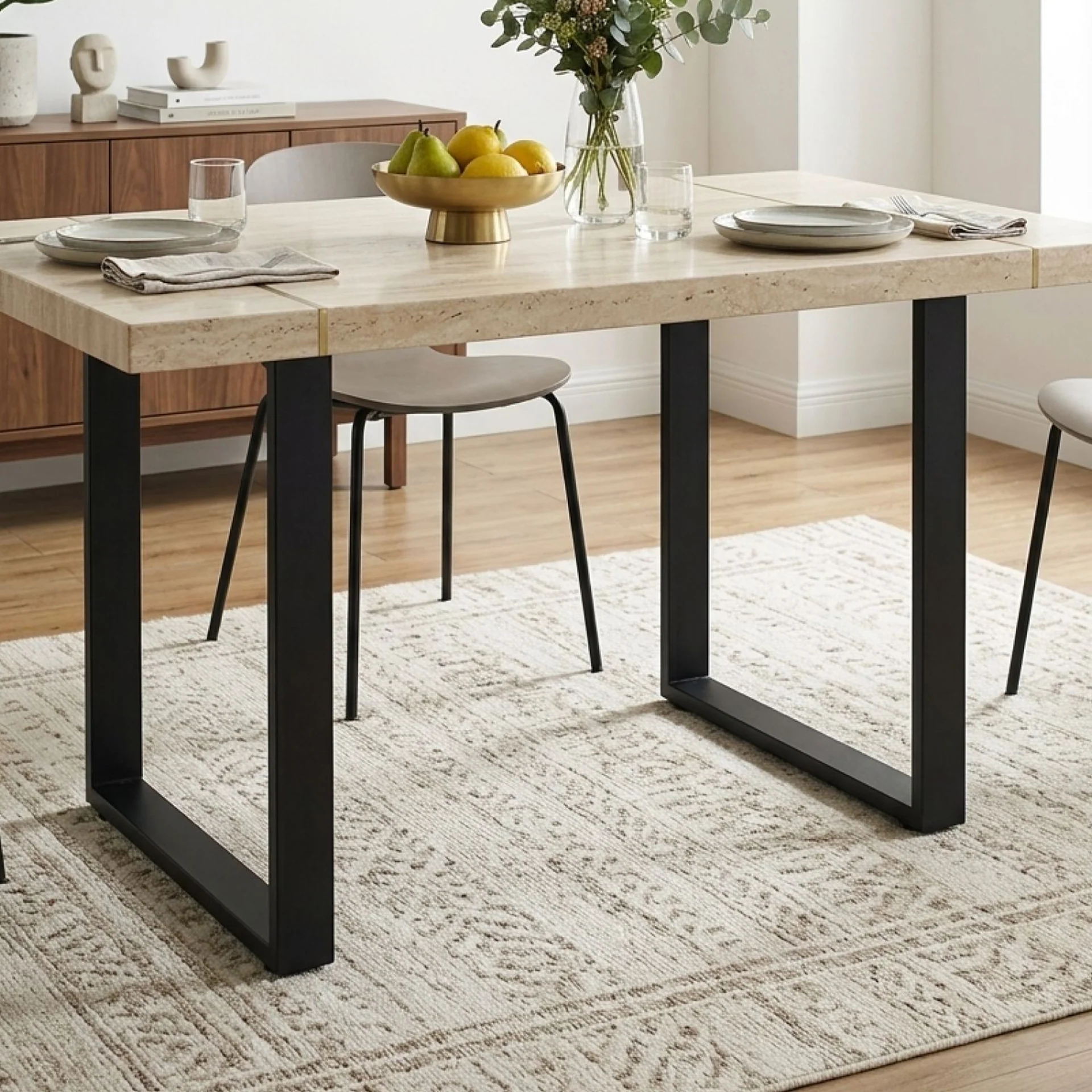 Varex Box Shape Metal Dining Table Legs 90x72.5cm - Set of 2 - Image 6