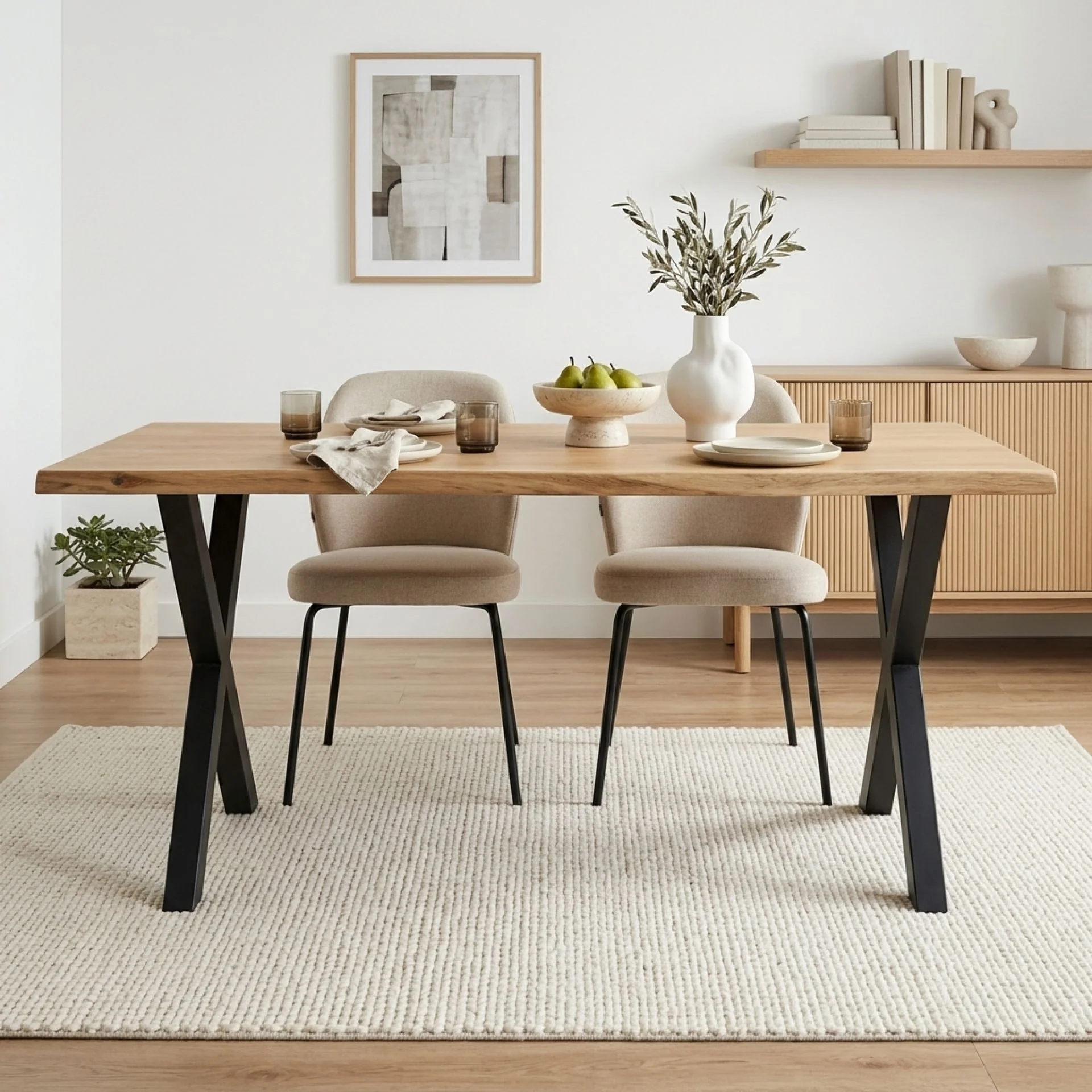 Varex X-Shape Metal Dining Table Legs 60x71cm - Set of 2 - Image 5