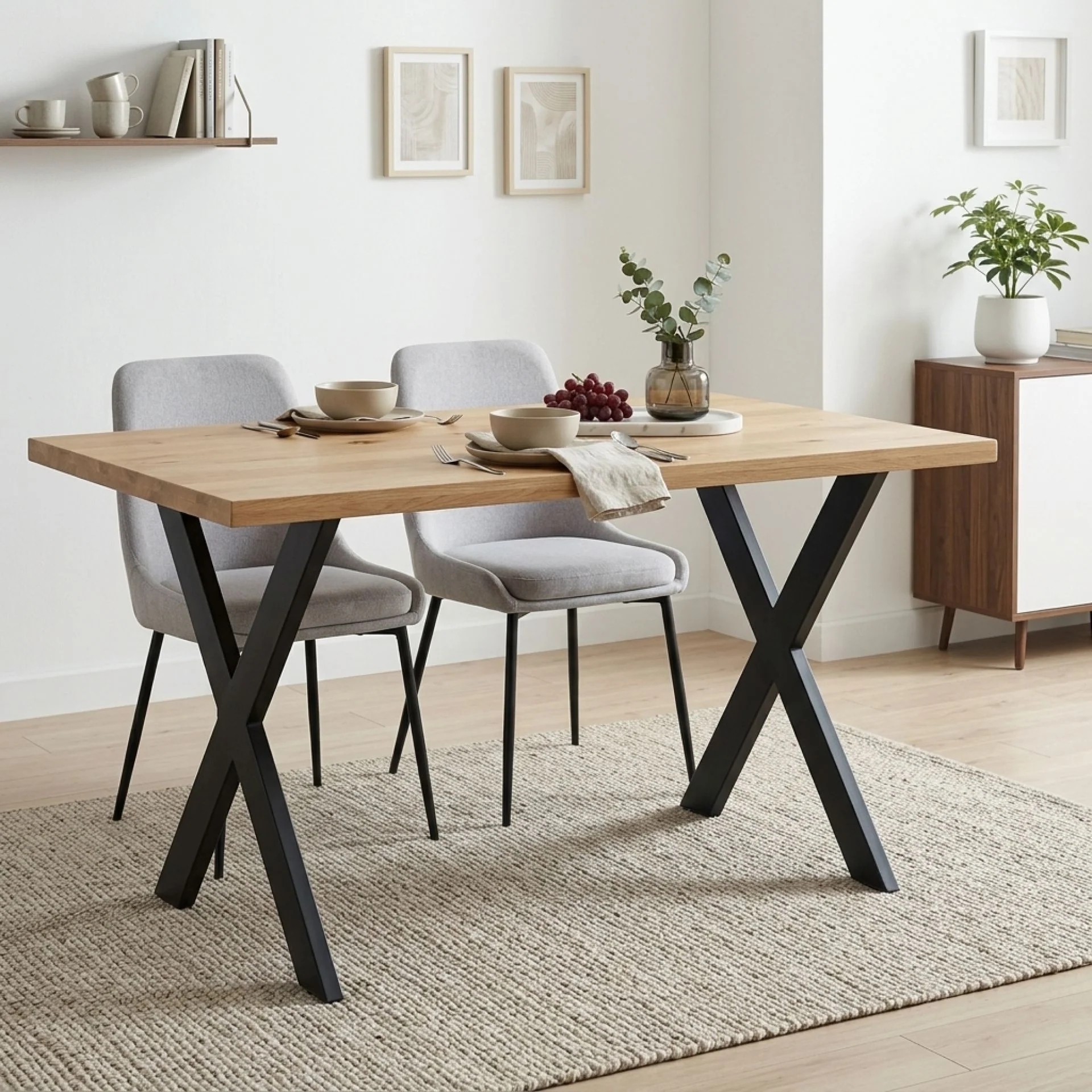 Varex X-Shape Metal Dining Table Legs 60x71cm - Set of 2 - Image 6