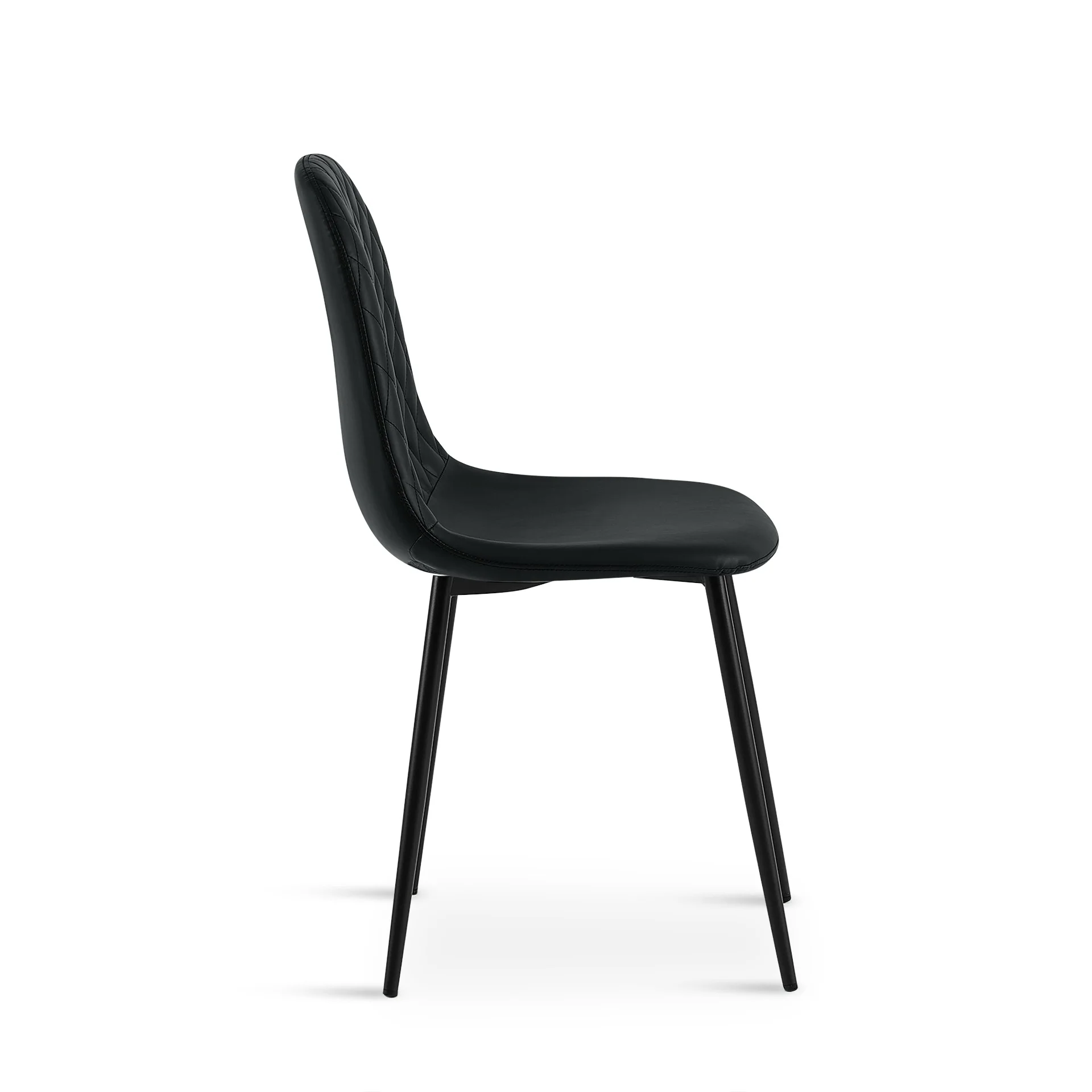 Varo PU Dining Chair - Set of 4 - Black - Image 7